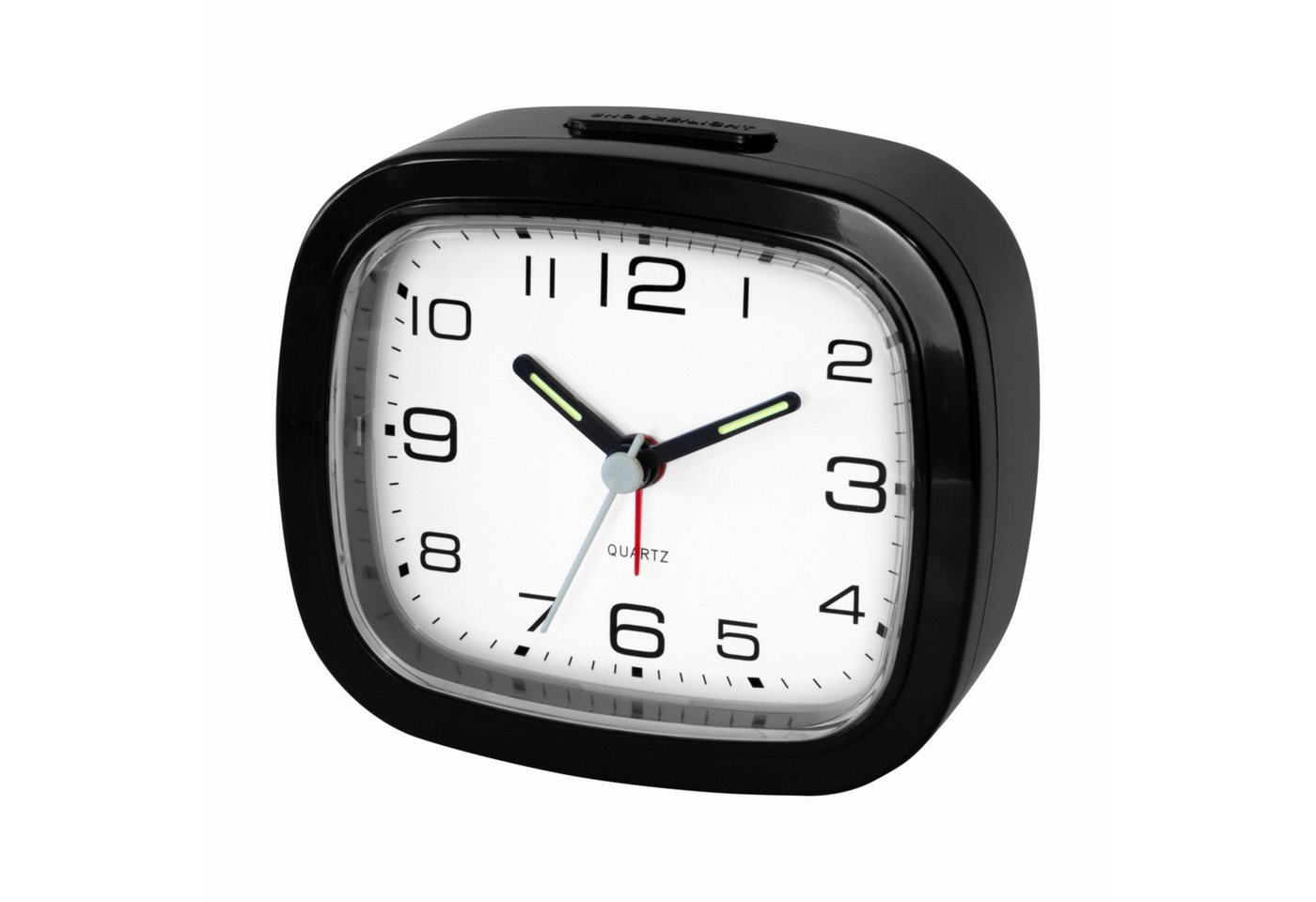 Miraval Quarzwecker Analoger Wecker Schwarz Snooze, Beleuchtung & geräuscharm