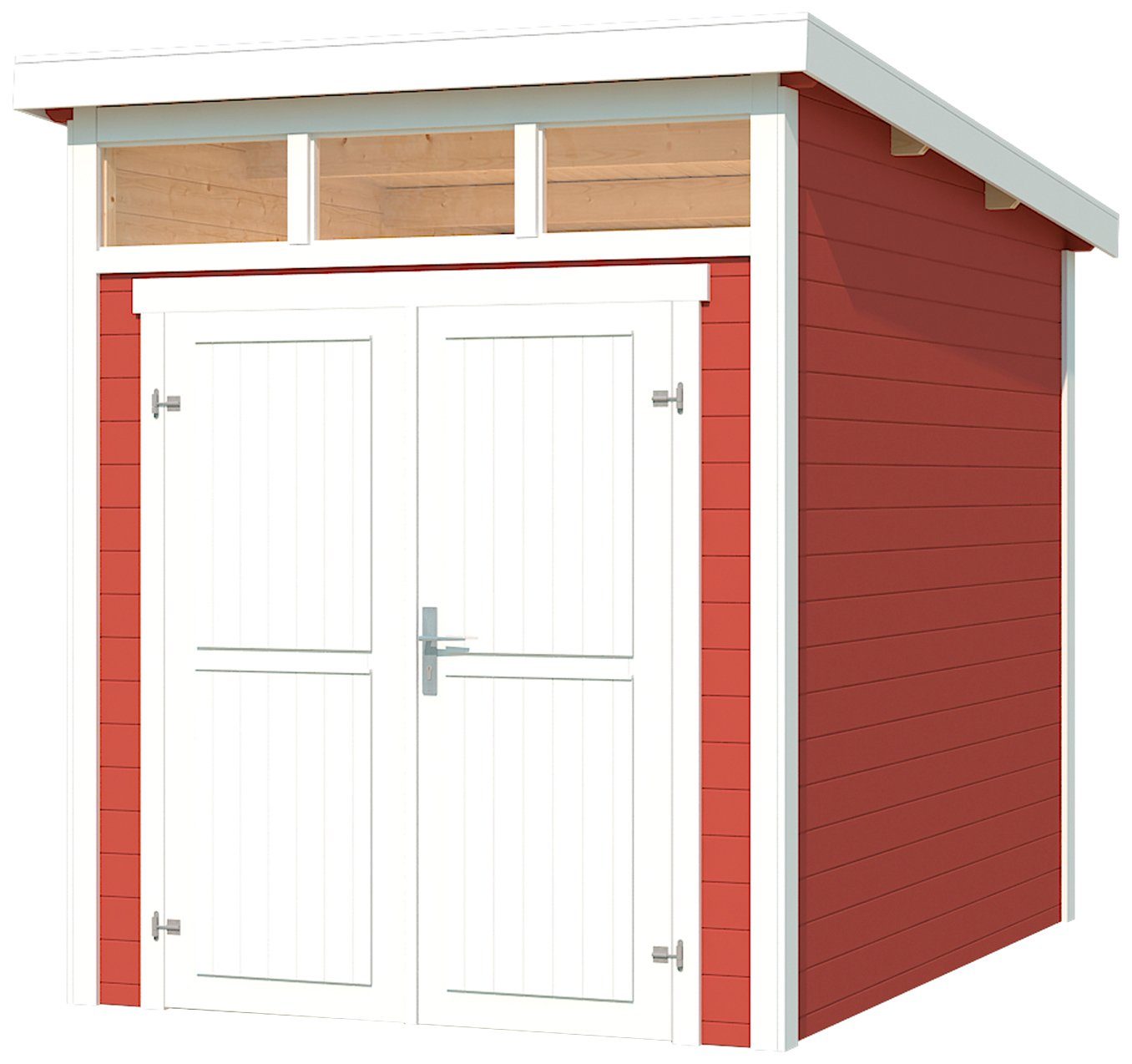 LASITA MAJA Gartenhaus Kibo 2, BxT: 200x275 cm, Blochbohlenhaus 28mm, Fundamentmass 2000x2500, Schwedenrot