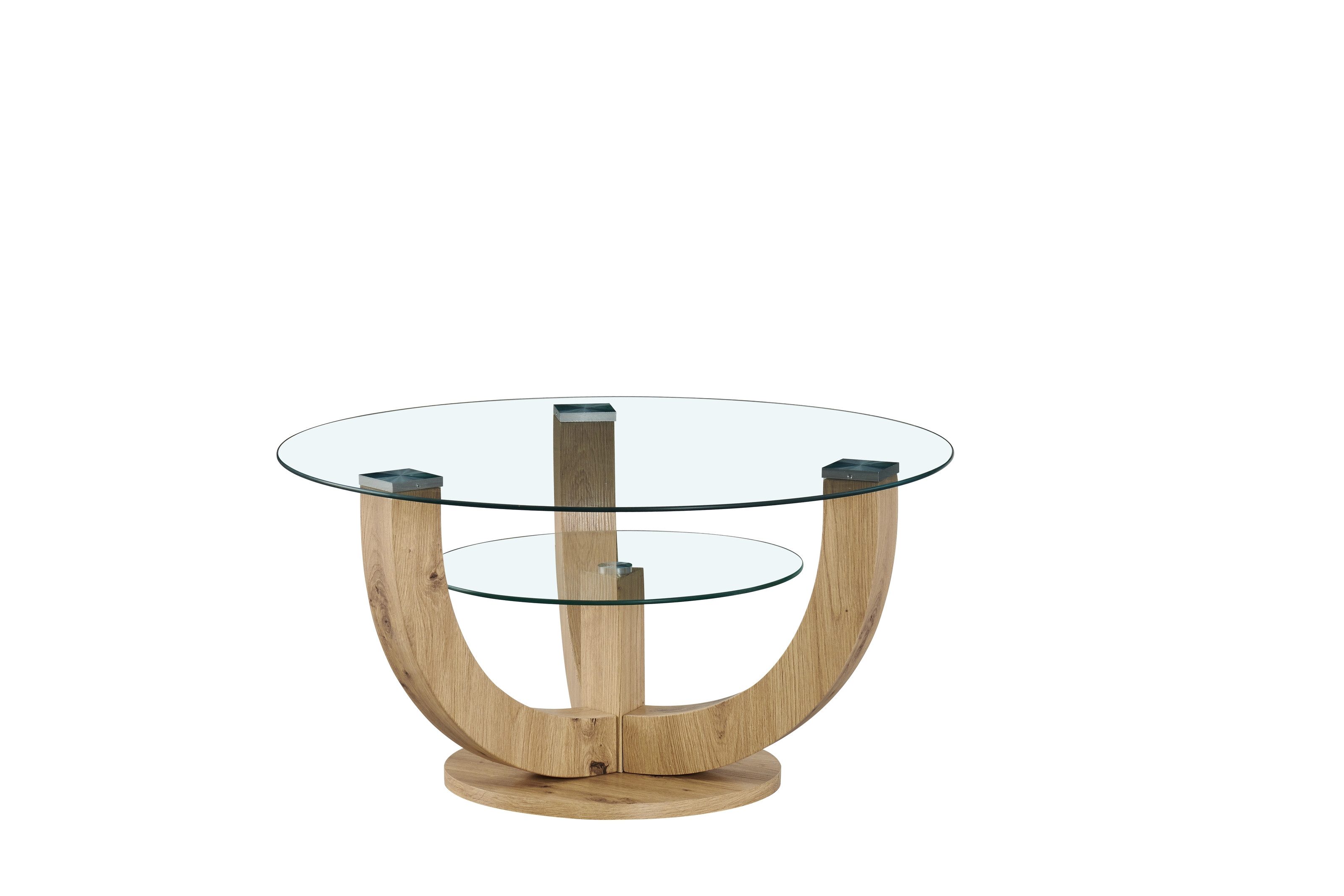 PREISBRECHER Couchtisch Denver, in Artisan Eiche Dekor, Glas - 40x80 (HxD)