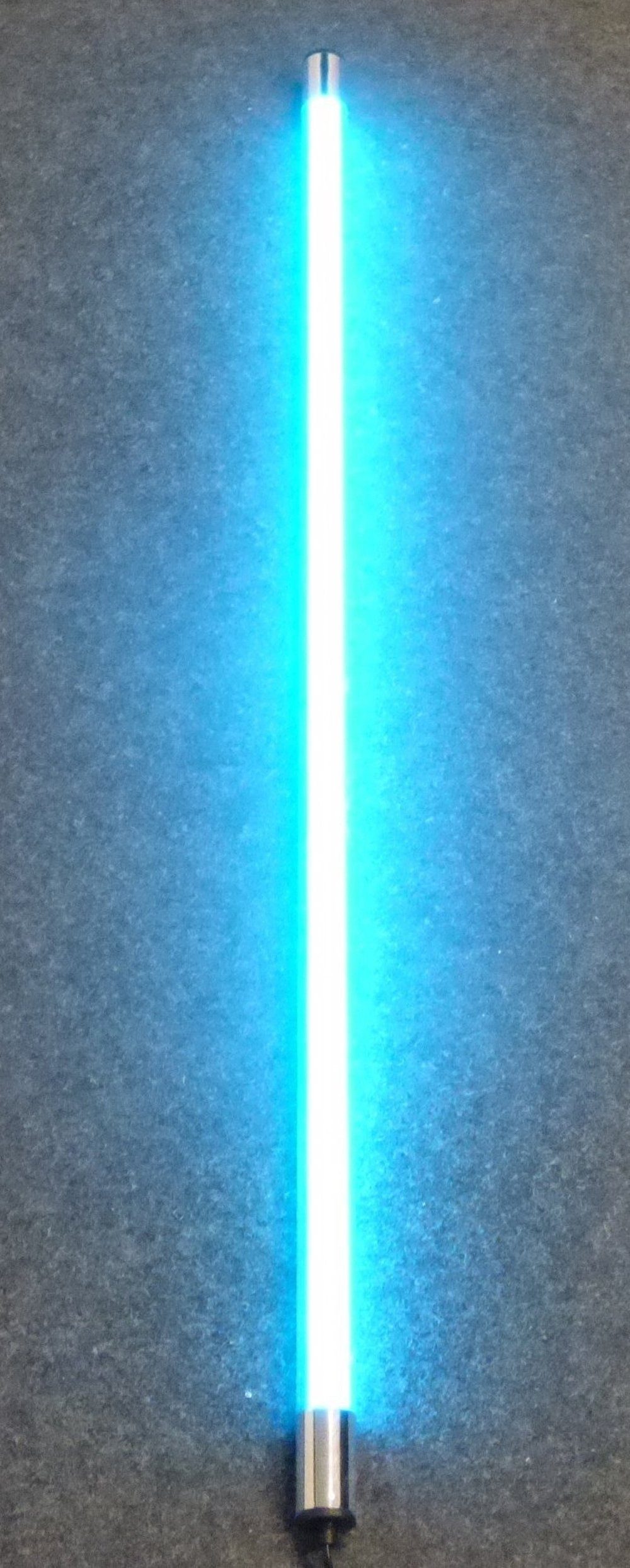 XENON LED Außen-Wandleuchte LED Gabionen Röhr m. Kunststoff-Röhre 123cm Blau, LED Röhre T8, Xenon