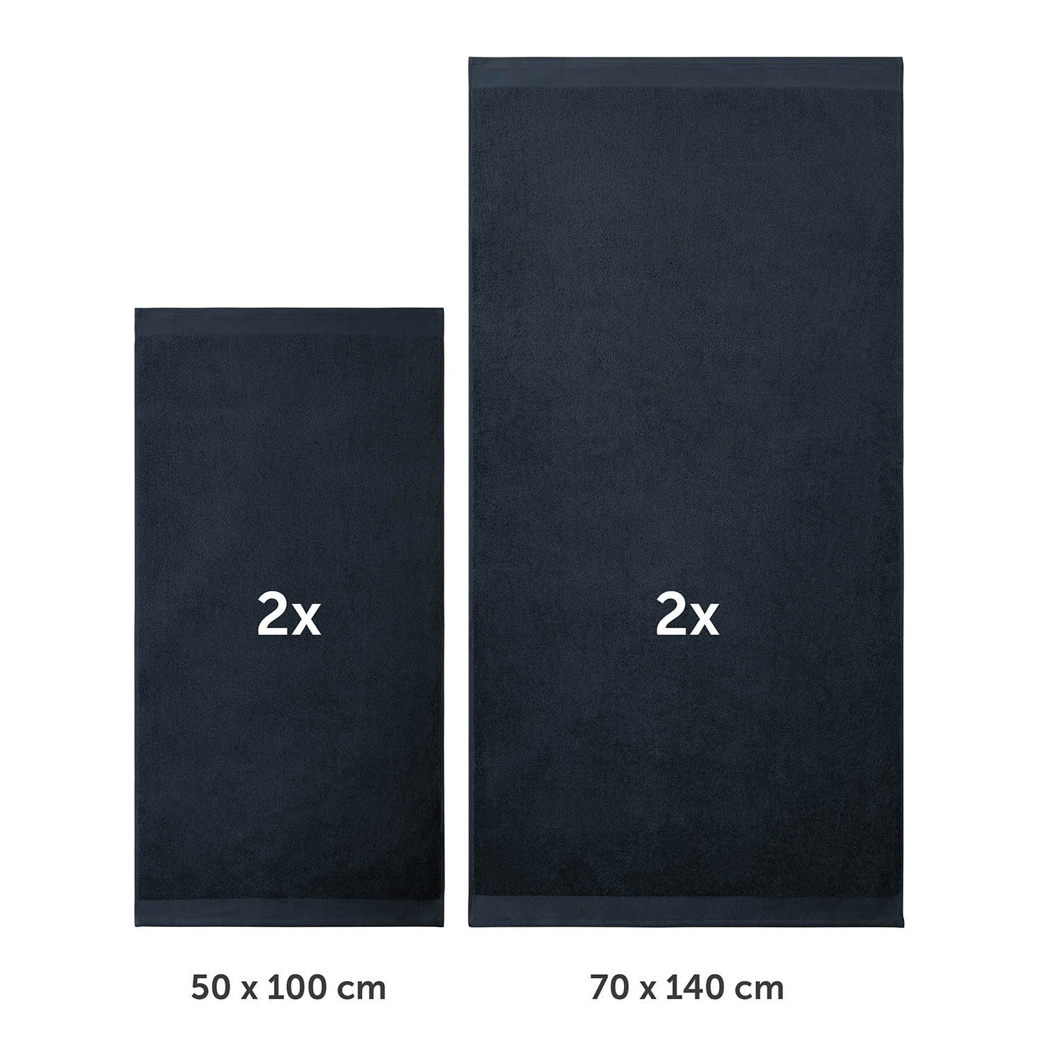 Blumtal Handtuch Set Premium 4 oder 6-TLG. Frottier Set - 100% Baumwolle, F günstig online kaufen