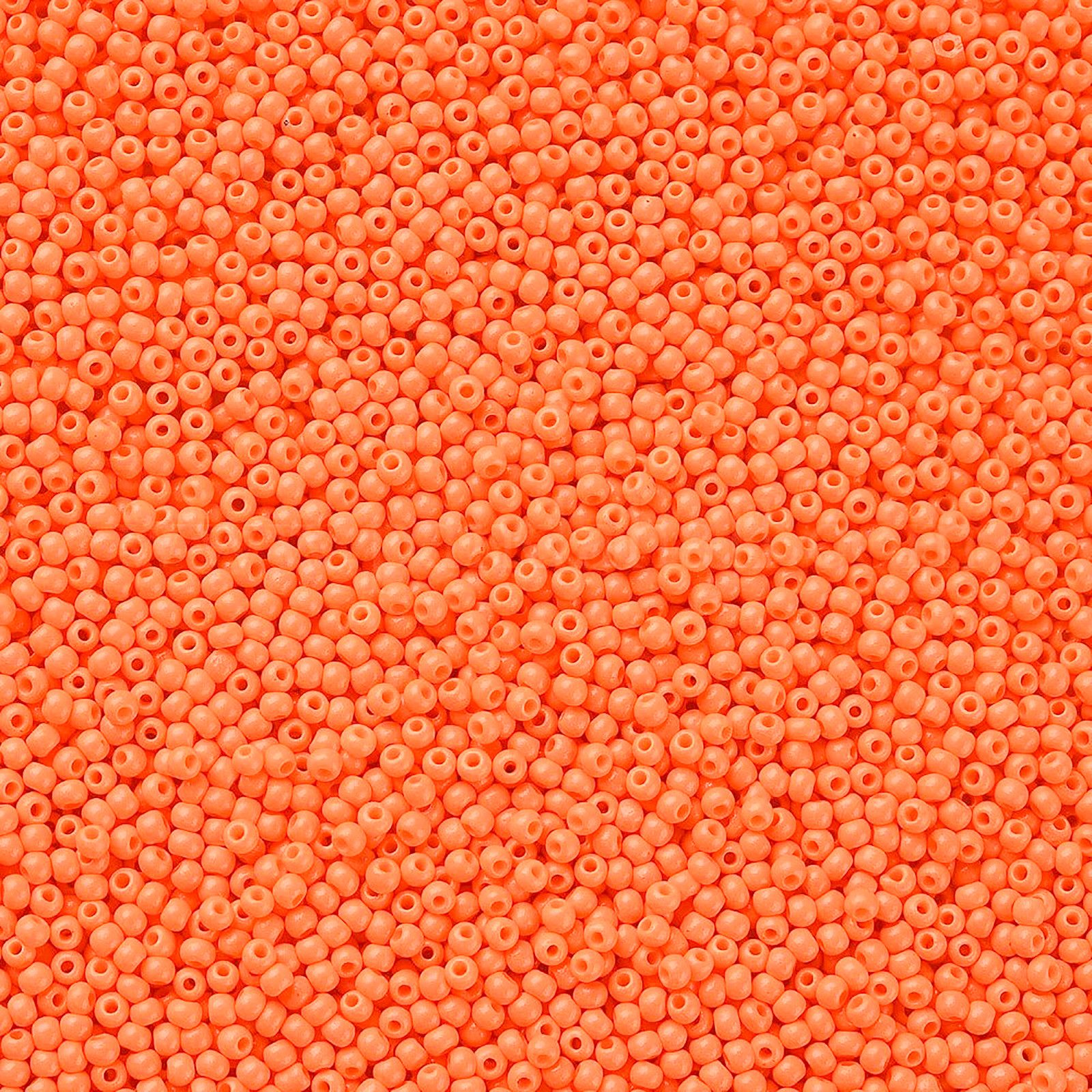 maDDma Bastelperlen 50g Rocailles Glasperlen ca. 2,3x1,5mm 1mm Bohrung Perlen Schmuck, orange