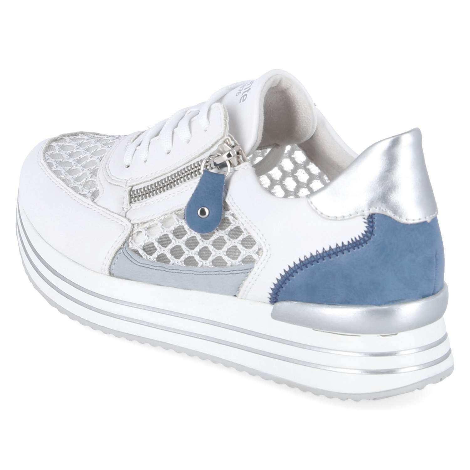 Remonte Remonte Plateau Sneaker D1329-81 Damen Textil & Synthetik white Schnürschuh – Bild 3 von 5