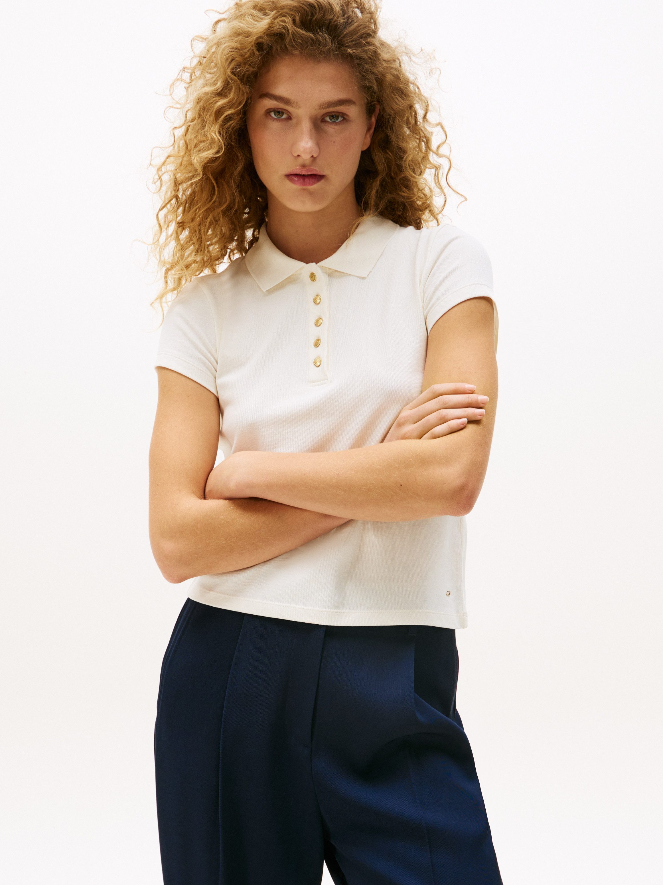 Tommy Hilfiger Poloshirt GOLD BUTTON SLIM günstig online kaufen