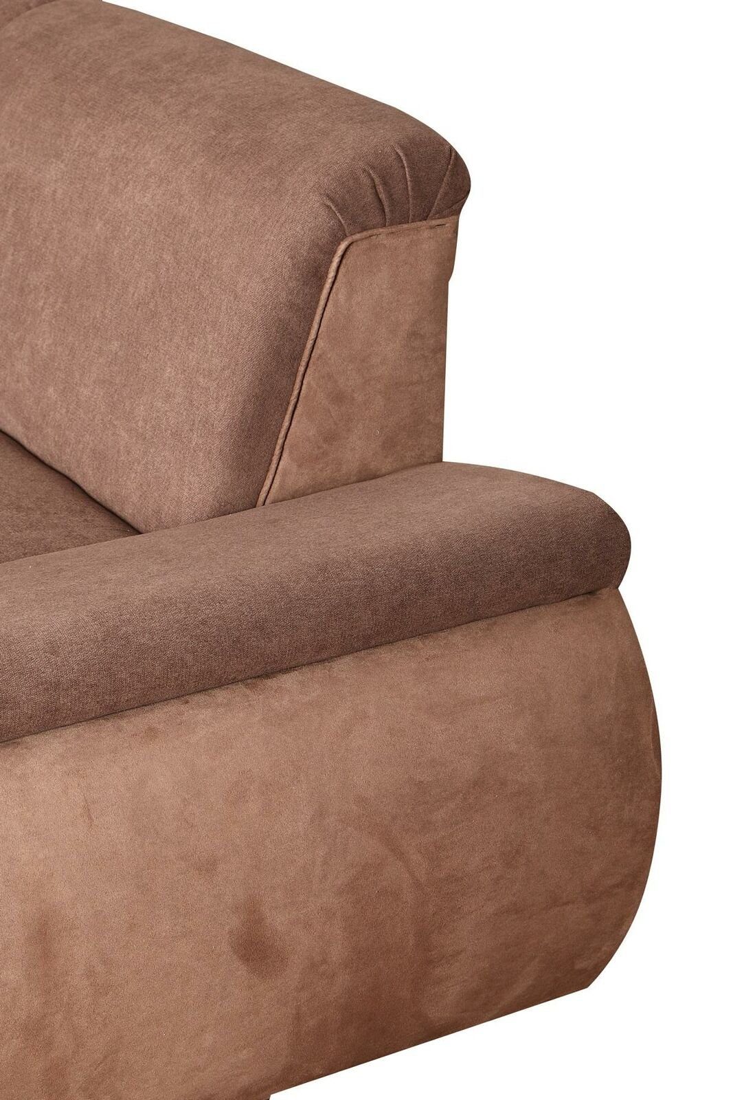 Design L-Form Stoff Europe Ecksofa JVmoebel Sofa Made Bettfunktion Sofa Couch, Couch mit in Braunes