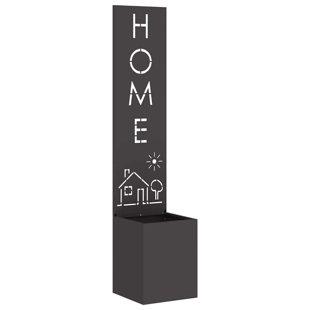 vidaXL Wandbild Garten Sichtschutz-Leinwand Schwarz 32 x 32 x 150 cm, (1 St)