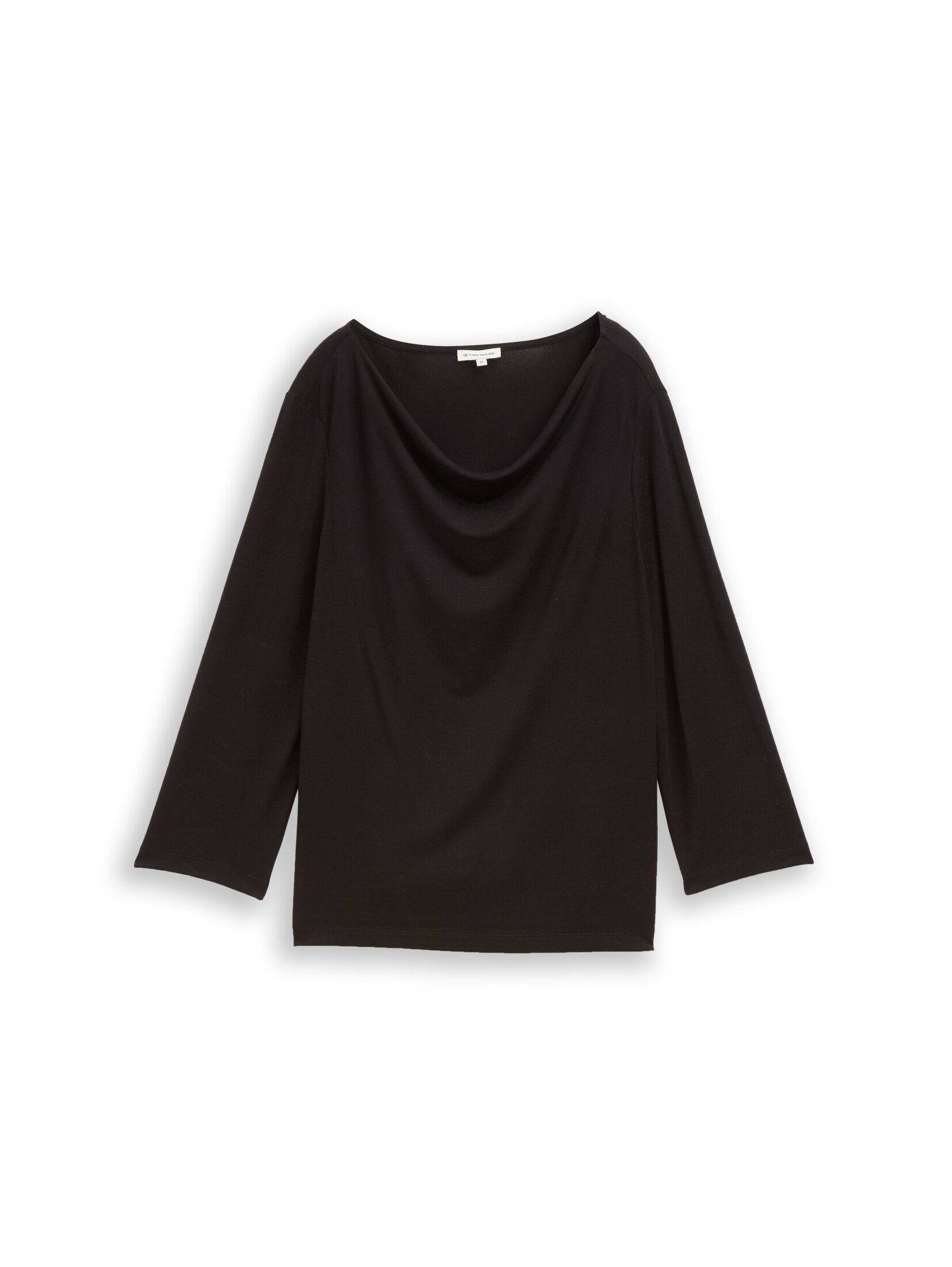 TOM TAILOR 3/4-Arm-Shirt T-Shirt Langarmshirt mit Wasserfallkragen günstig online kaufen