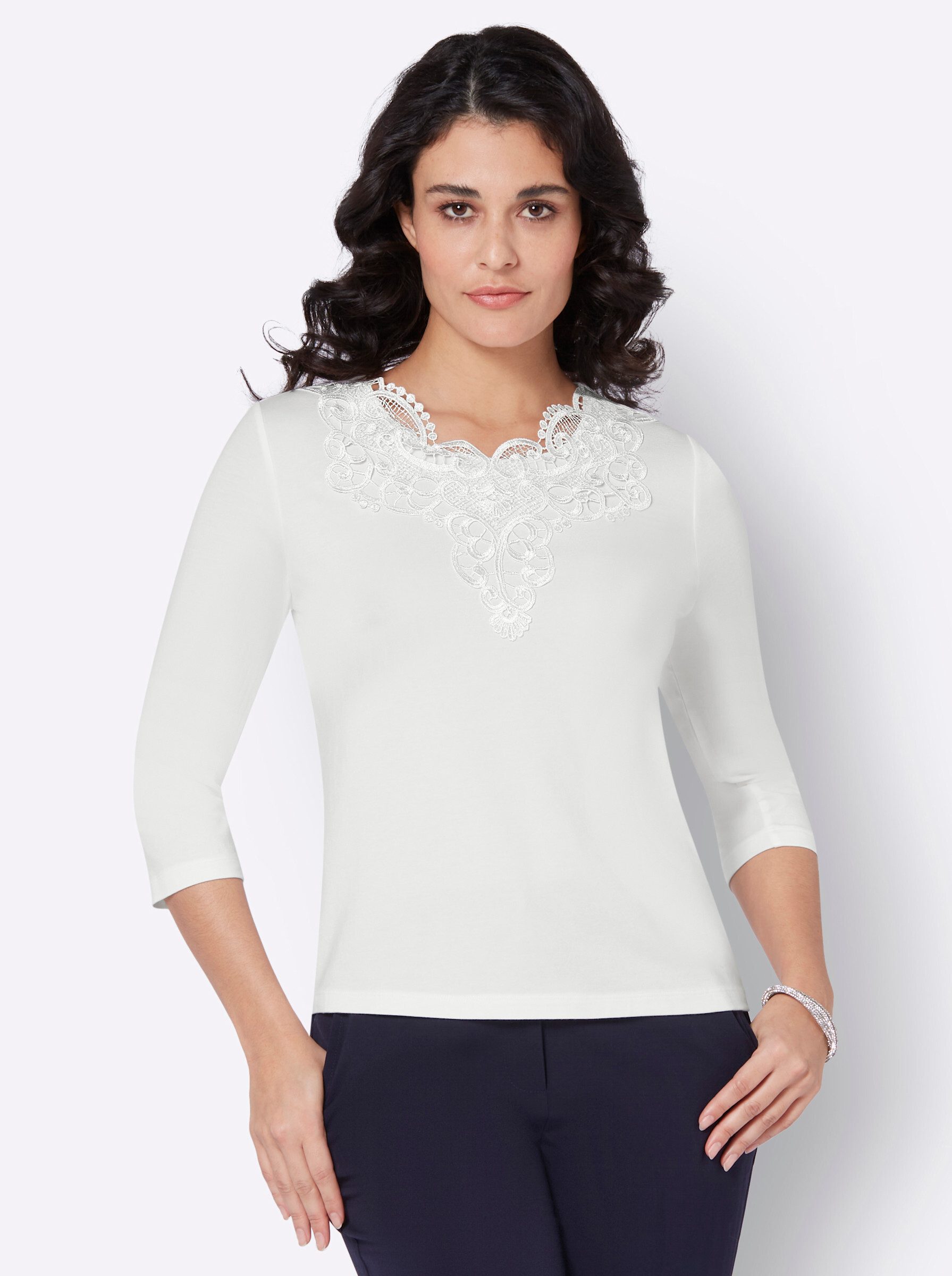 creation L T-Shirt Spitzenshirt .