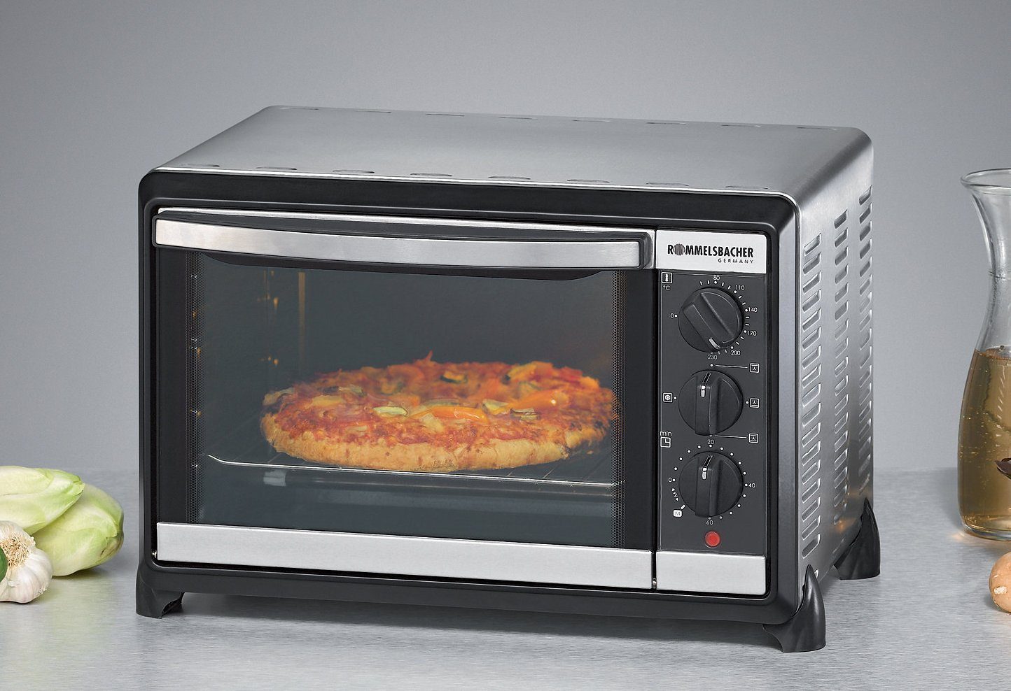 Rommelsbacher Minibackofen BG 1055/E, 1050 W, mit Grill und Umluft - Rommelsbacher