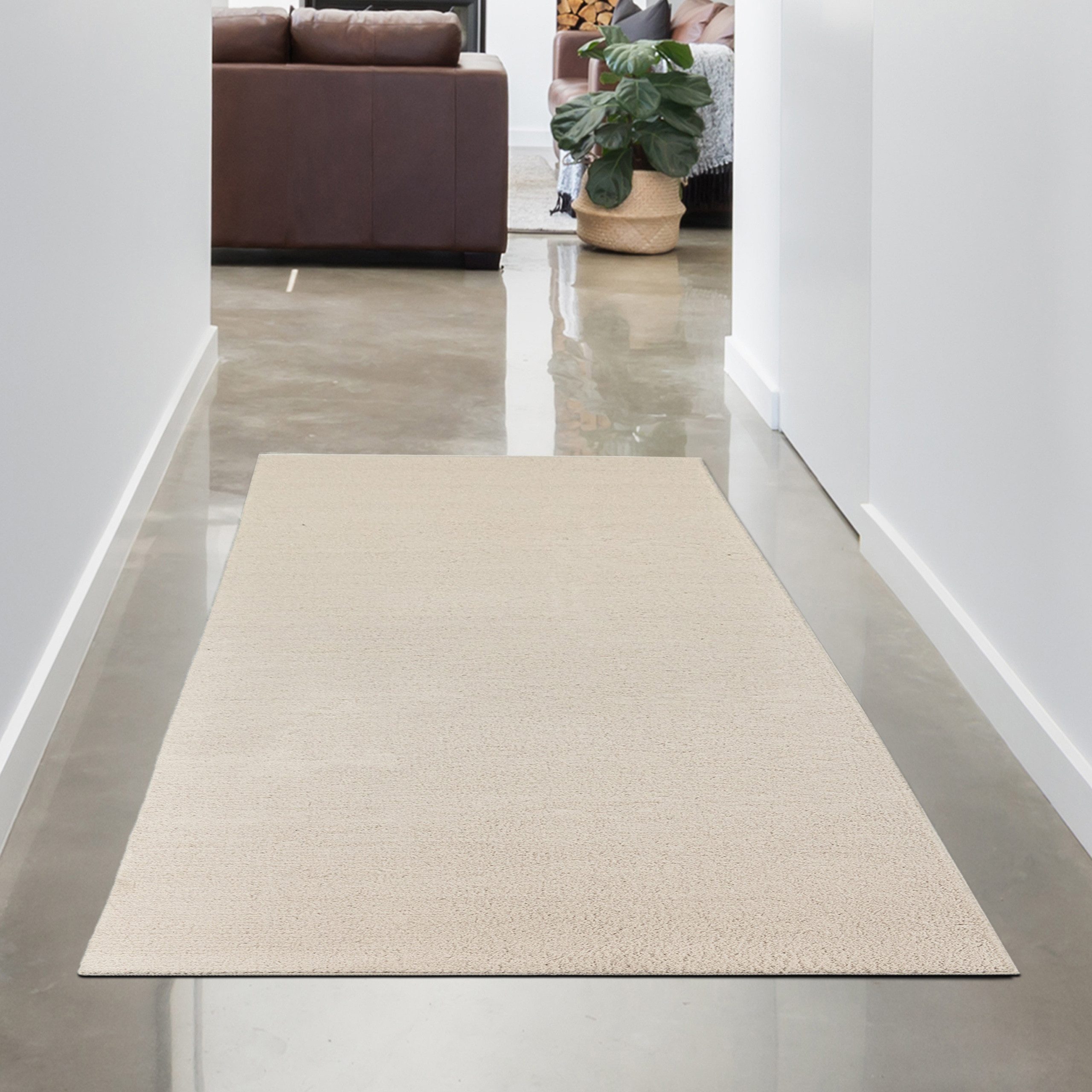 Carpetia Teppich Moderner Creme Teppich samtig günstig online kaufen