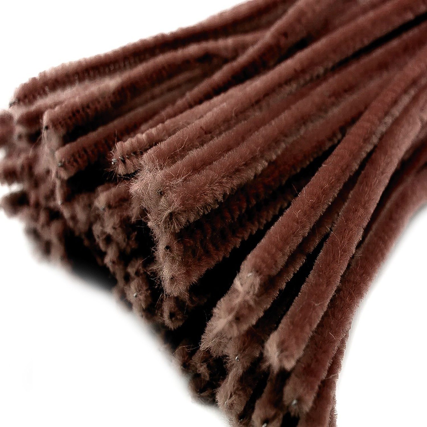 maDDma Basteldraht 20 Draht Pfeifenreiniger 6 mm Länge 30cm CHENILLE Farbe wählbar, braun