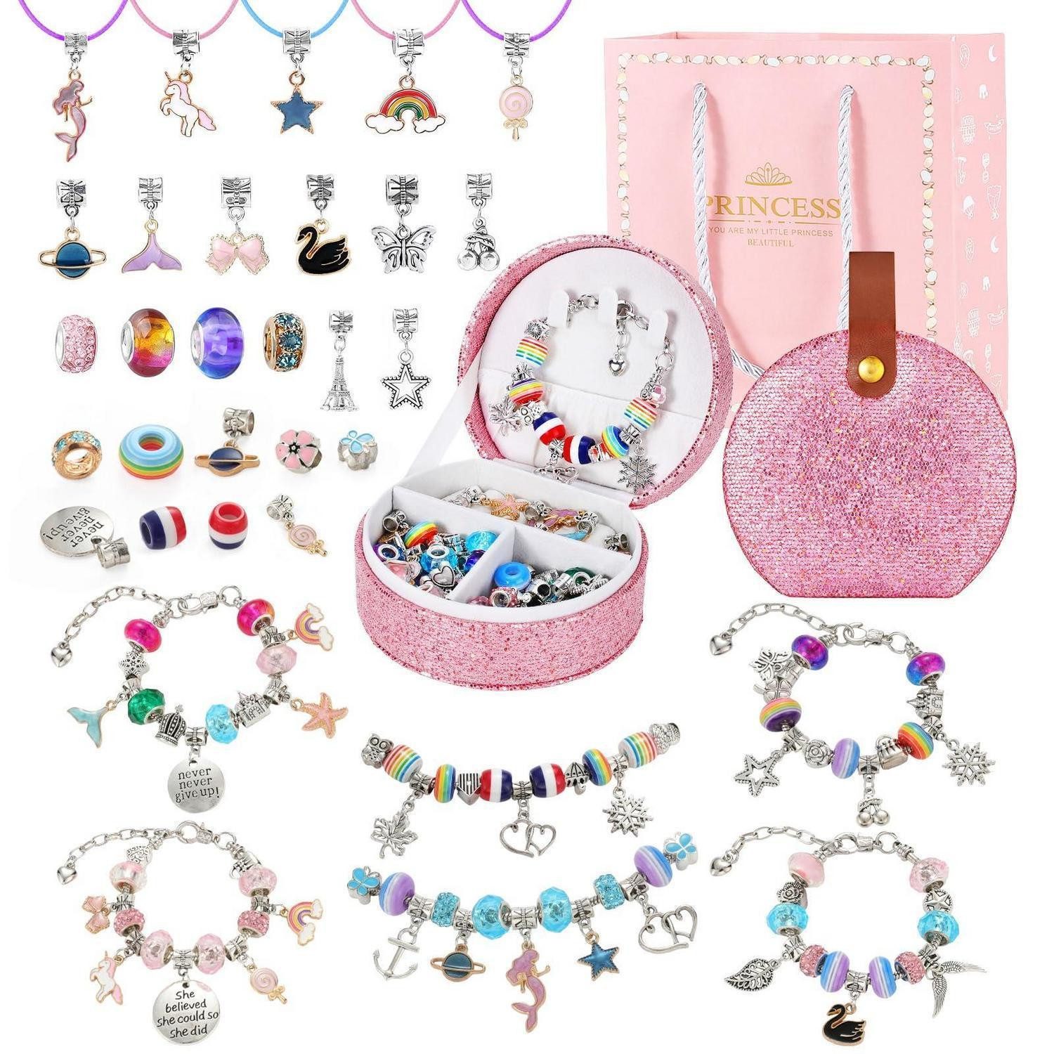 LuxusKollektion Kreativset Bastelset Schmuck Charms Bunt