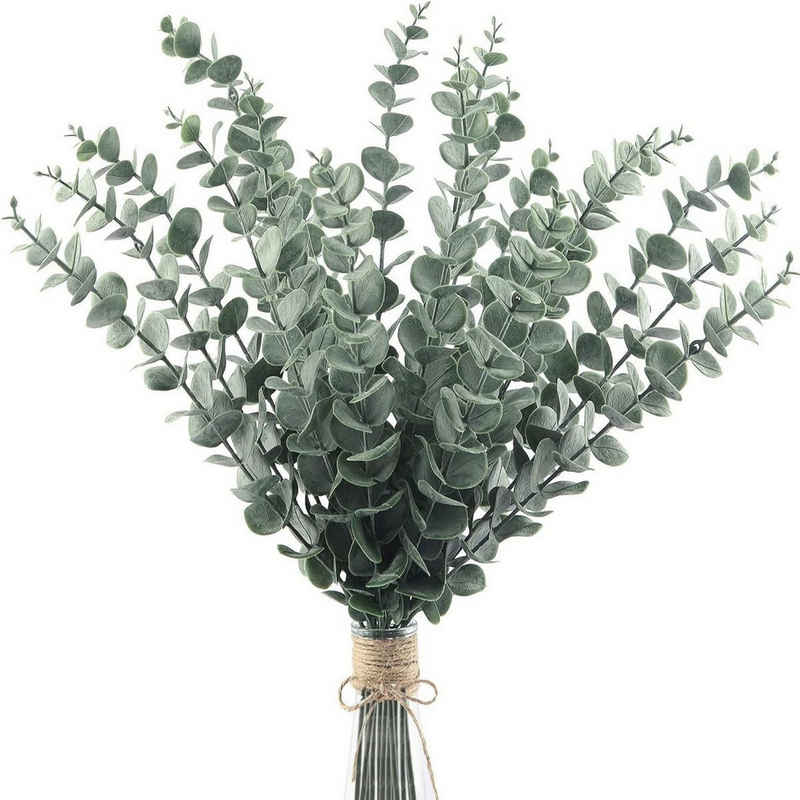 Kunstpflanze 20 Stück Künstliche Eukalyptusblätter Deko Eukalyptus Zweige Eukalyptus Künstlich, Rnemitery, für Dekoration der Wohnung