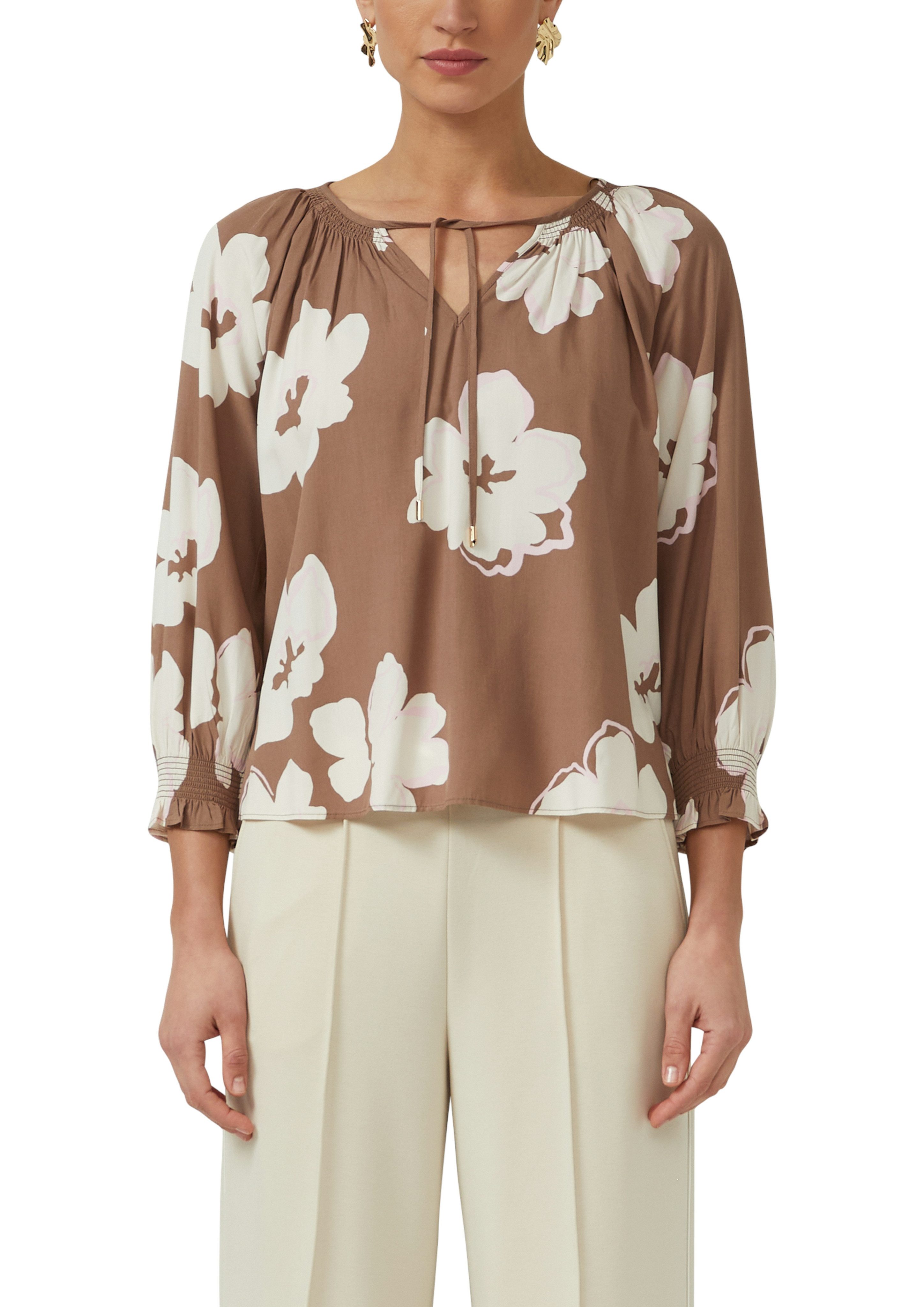 s.Oliver BLACK LABEL Langarmbluse mit floralem Muster