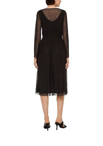 s.Oliver BLACK LABEL Meshkleid mit Smoke-Detail günstig online kaufen