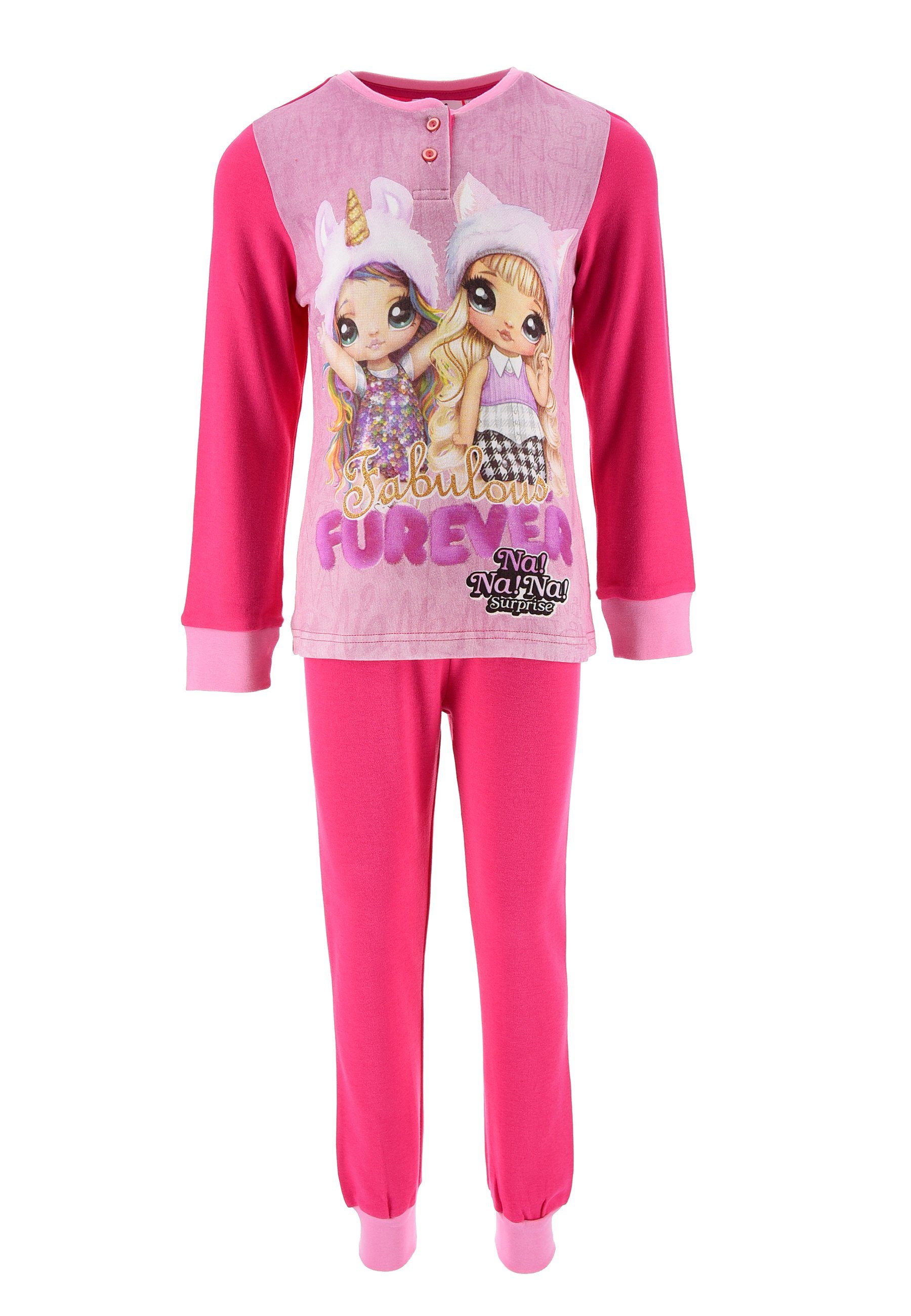 Shirt Kinder Na! Na! Langarm Schlaf-Hose Pyjama Na! Pink Schlafanzug (2 + Mädchen Schlafanzug Kinder Surprise tlg)