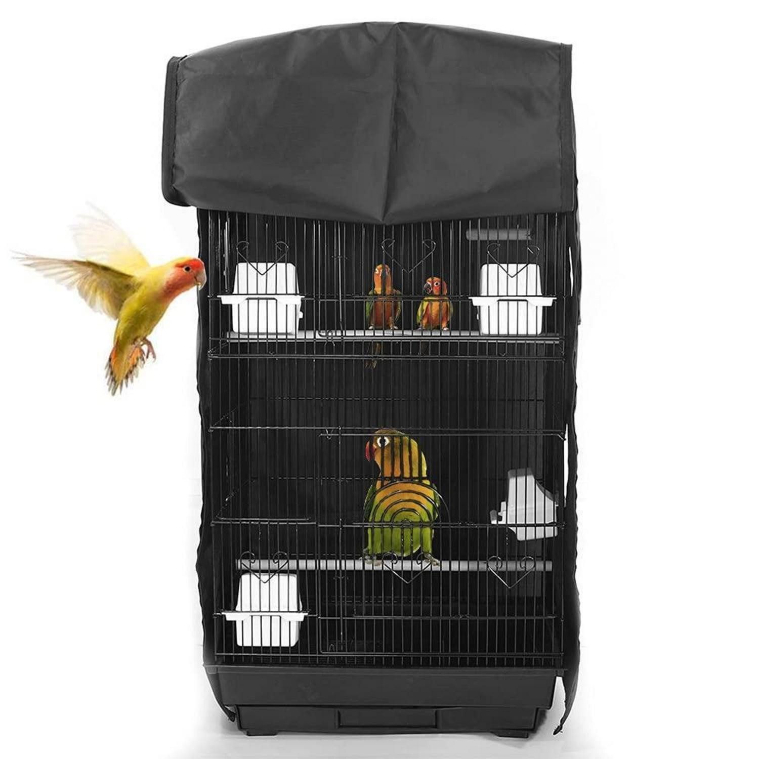 LuxusKollektion Vogelkäfig Vogelkäfig Abdeckung Schwarz Extra Groß