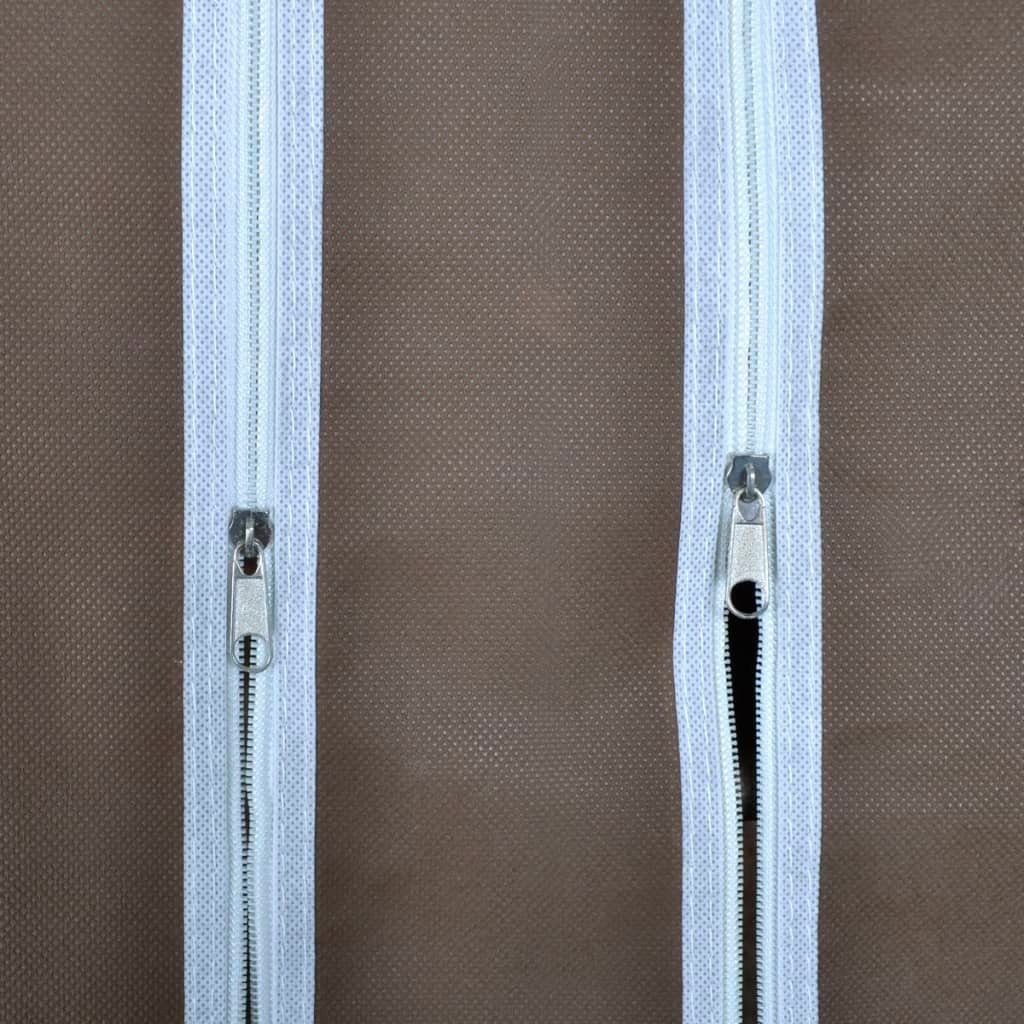 cm vidaXL Stoffschrank Fächern Braun Kleiderschrank Schwarz Kleiderstangen mit 45×150×176
