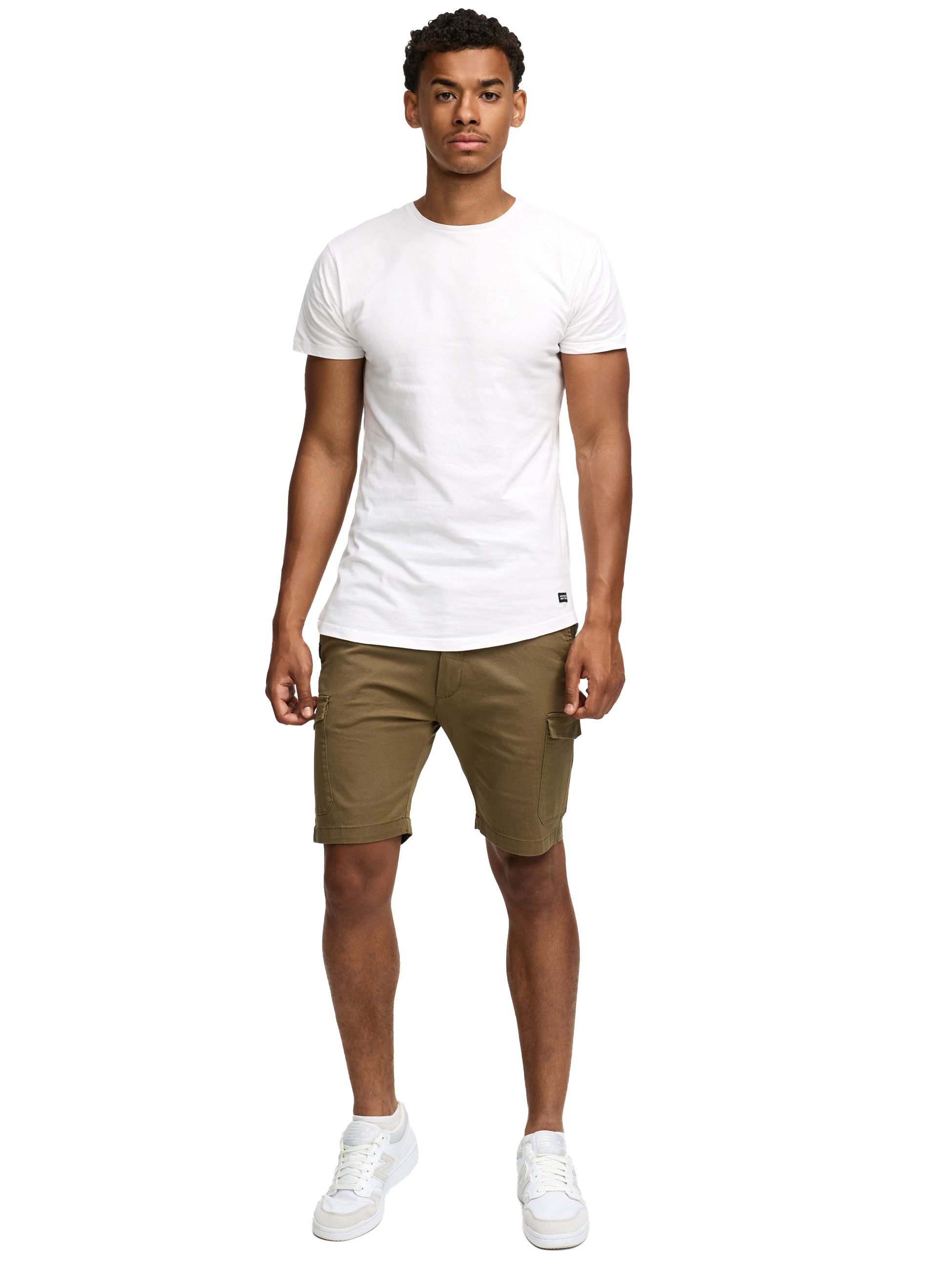 INDICODE Cargoshorts LAULAX Cargo kurze Hose Herren Shorts, Sommer Freizeithose mit Taschen Sportlich eleganter Look - Regular Fit - Bequemes Material mit Stret – Bild 4 von 5