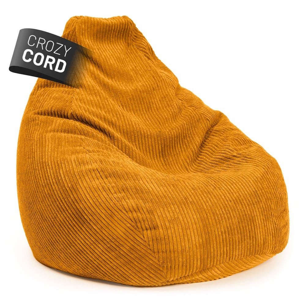 Lumaland Sitzsack Gaming-Sitzsack Cord 350l senfgelb, günstig online kaufen