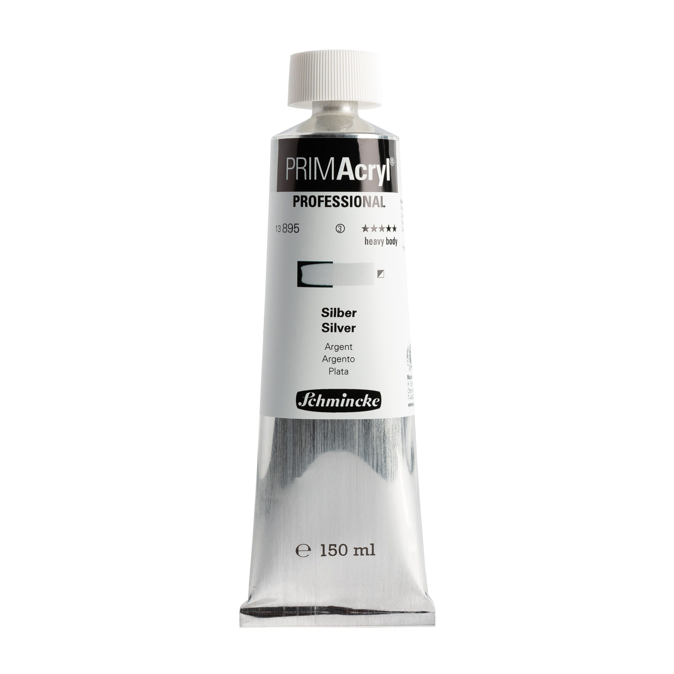 Schmincke Acrylfarbe PRIMAcryl - Silber - 150ml Feinste Künstler Acrylfarbe 13 895 019