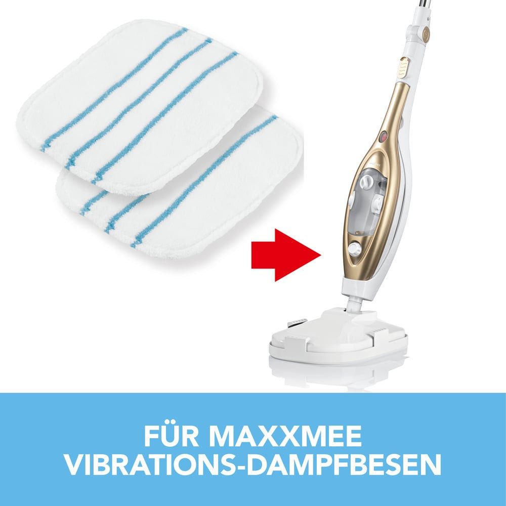 MAXXMEE MAXXMEE Bodentuch Dampfbesen 2er-Set Reinigungstuch (22x28 cm)