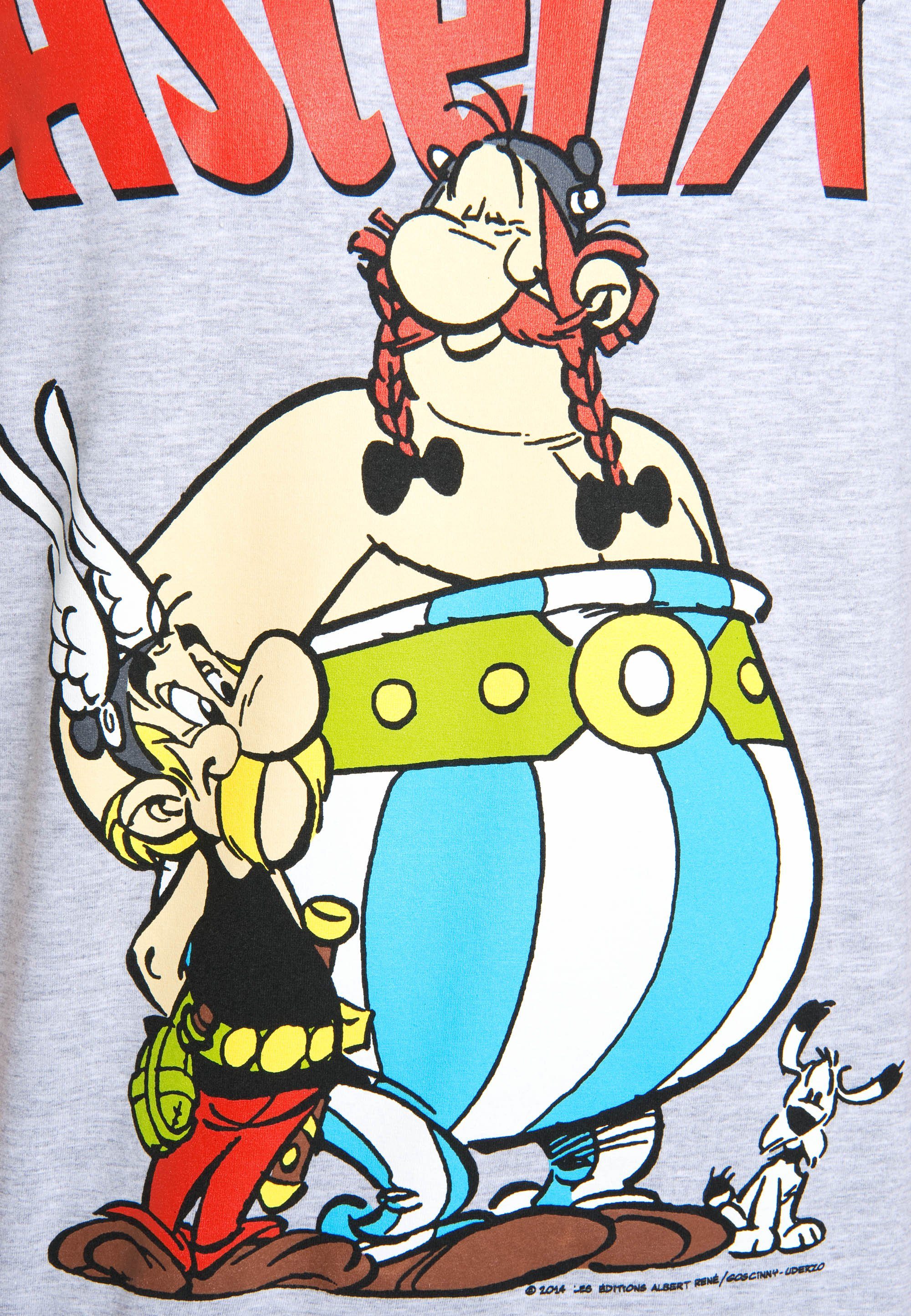 LOGOSHIRT T-Shirt Asterix & mit Obelix Retro-Print coolem