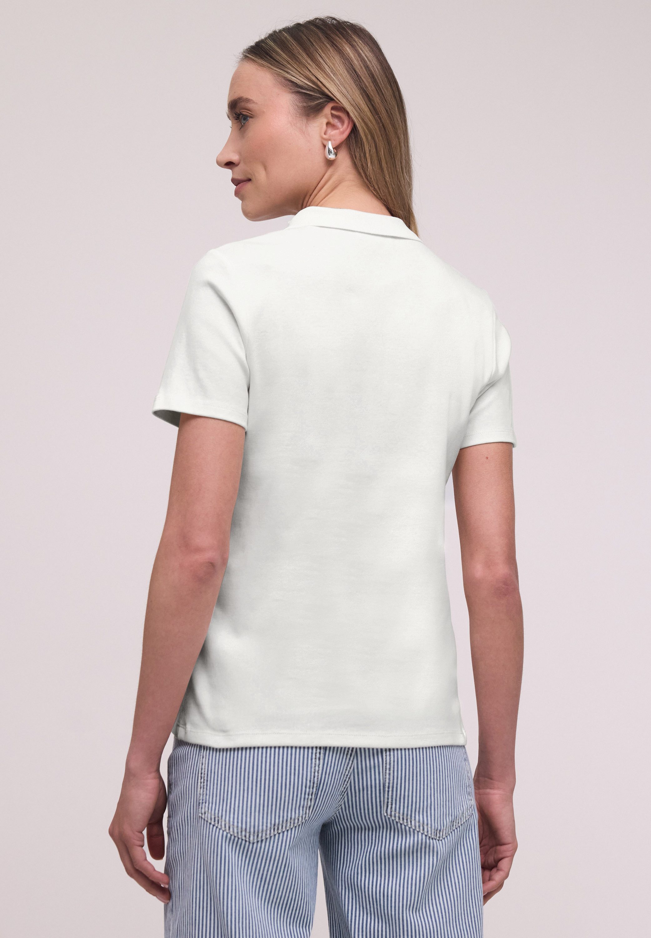 STREET ONE Poloshirt aus Baumwolle mit Stretchante