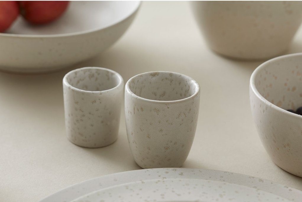 Bitz Schale Bowl matt cream 13 cm, Steinzeug, (Bowls)