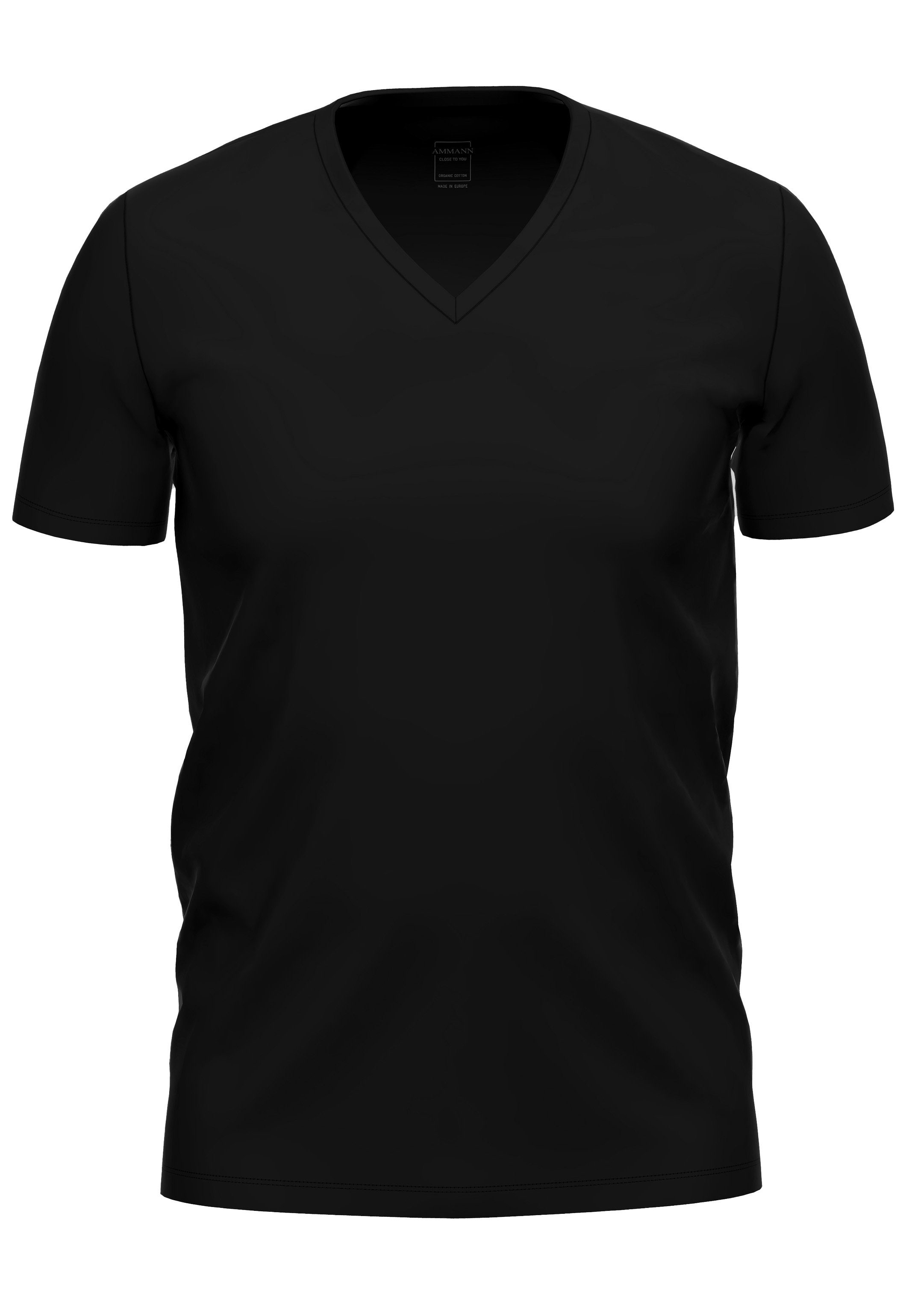 Ammann Close Schwarz - / Atmungsaktiv Baumwolle Kurzarm to you Unterhemd - Shirt (1-St) Unterhemd