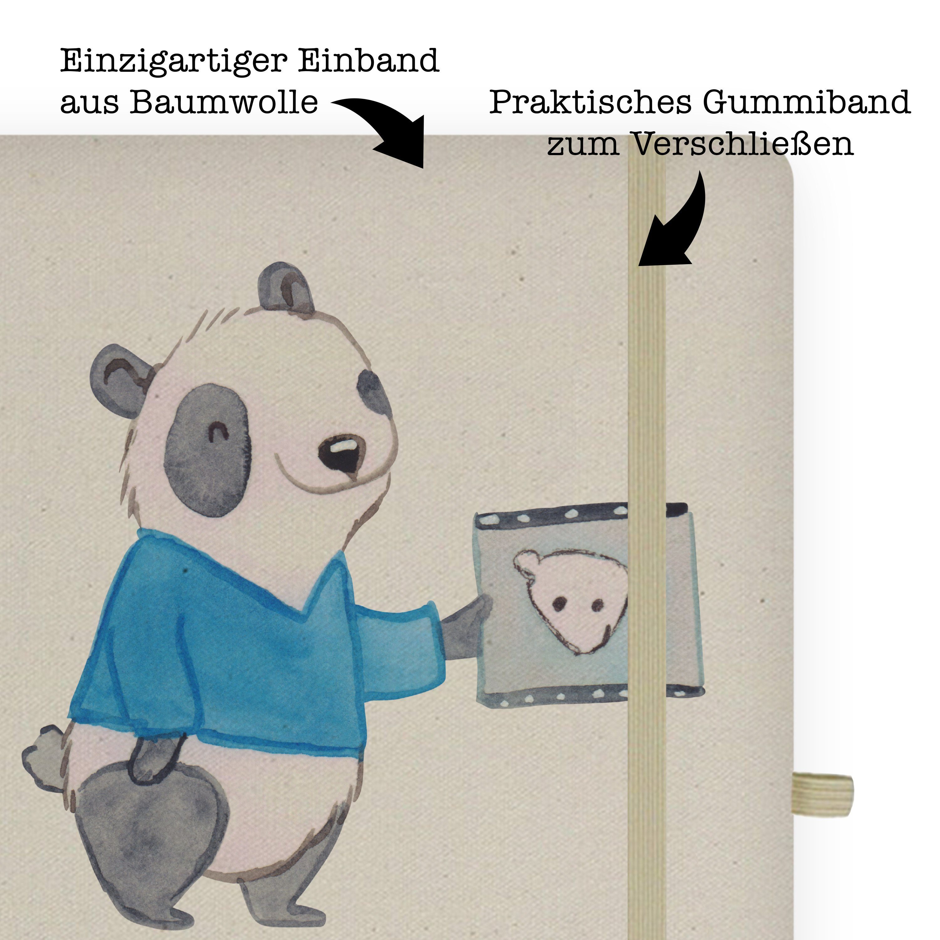 Dankeschön, Mr. Panda Panda mit Transparent Mrs. Mrs. Herz Kieferorthopäde Notizbuch - & - Geschenk, & Firma, Mr.