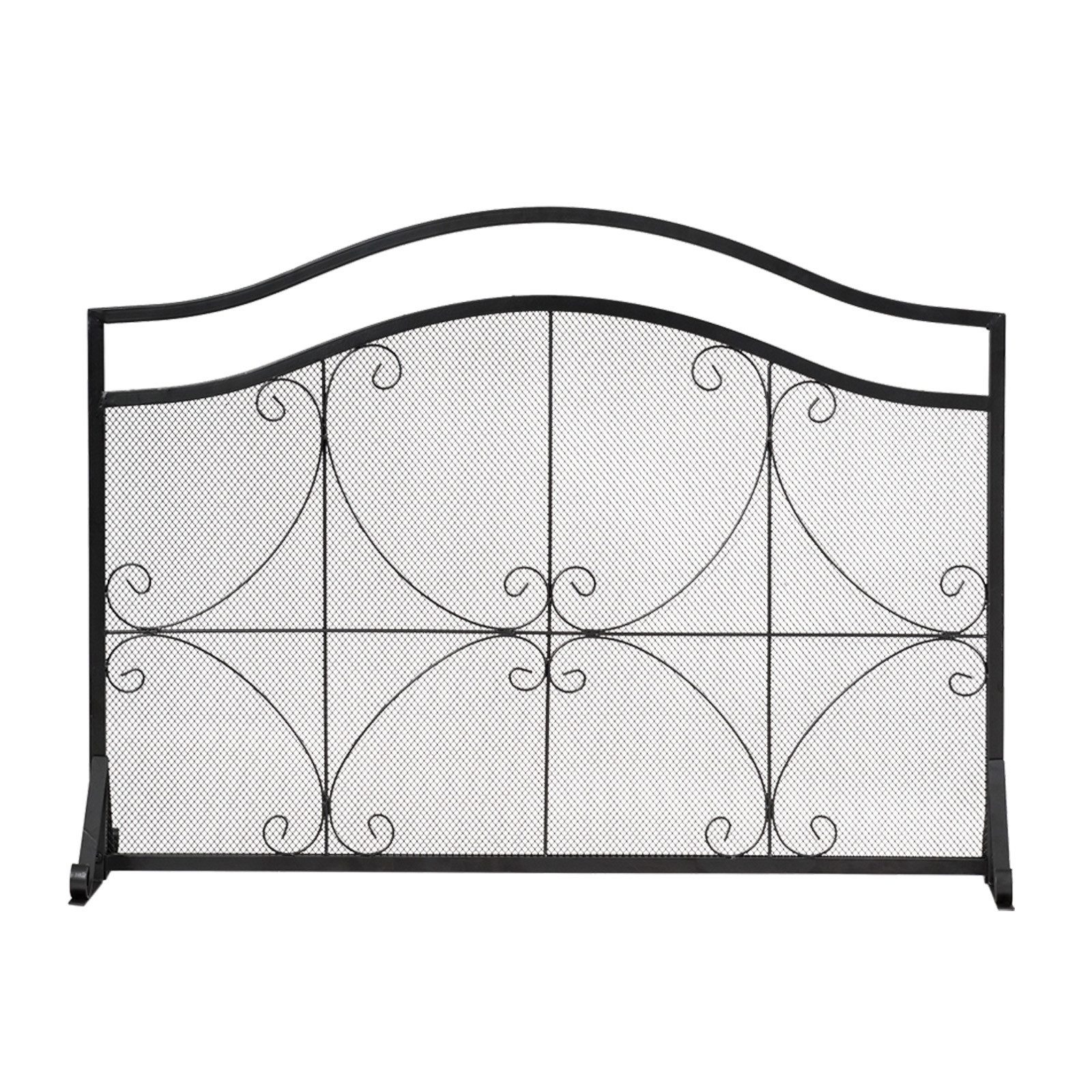 COSTWAY Ofenschutzgitter aus Metall, 112 x 32 x 83 cm, freistehend