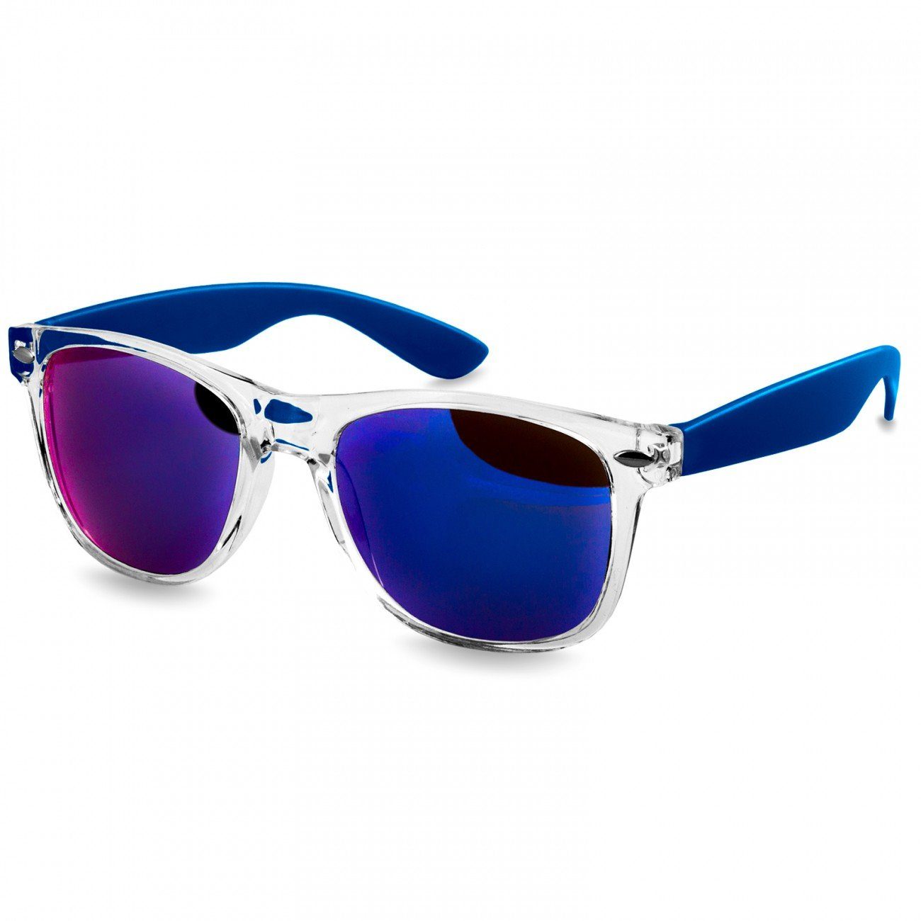 Caspar Sonnenbrille SG017 Damen RETRO Designbrille blau / blau verspiegelt