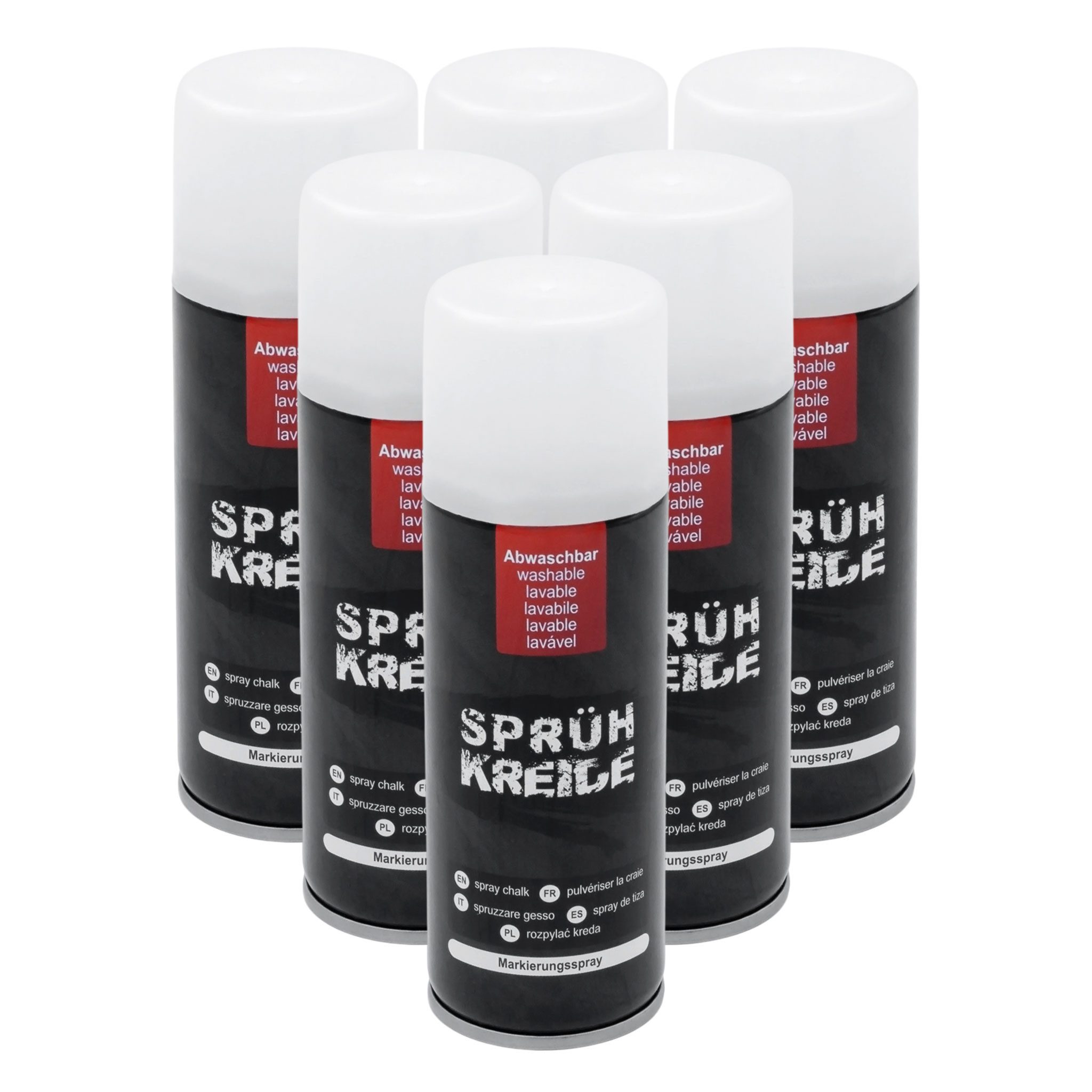 Spetebo Kreidespray Markierungsspray für Beton, Glas, Rasen & Außenflächen, Wasserlöslich und abwaschbar