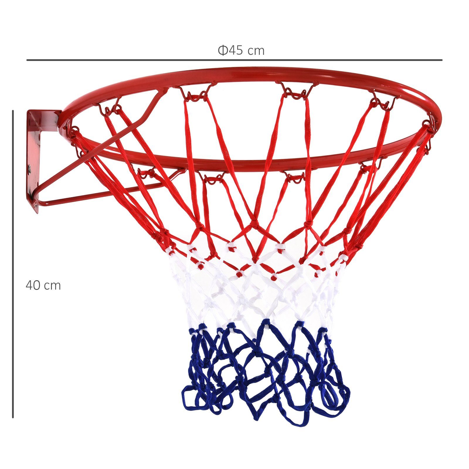 HOMCOM Basketballständer Basketballkorb mit Netz – Bild 5 von 5