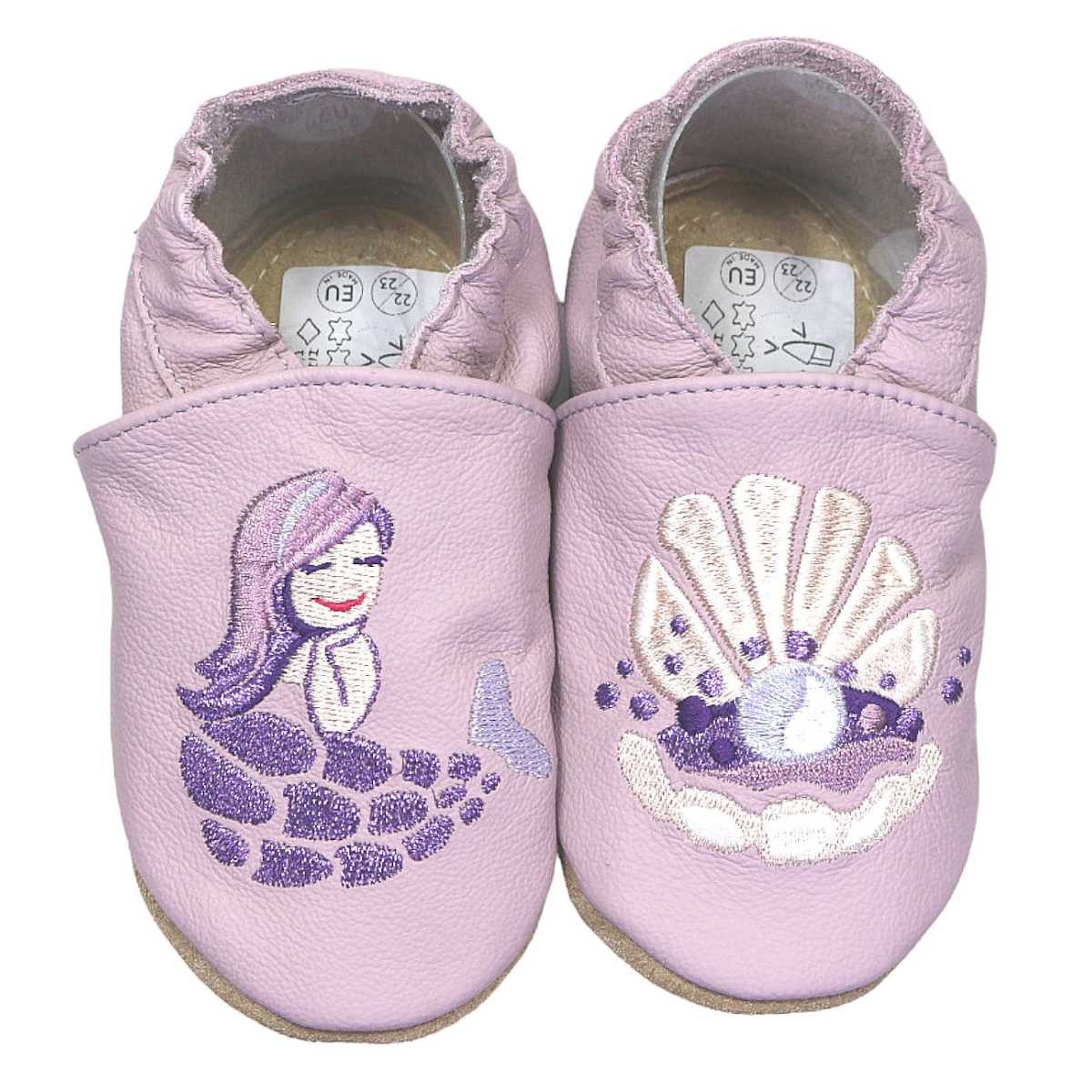 HOBEA-Germany Kitaschuhe Meerjungfrau lila 20/21 (12 - 18 Monate) Kautschuksohle Lauflernschuh