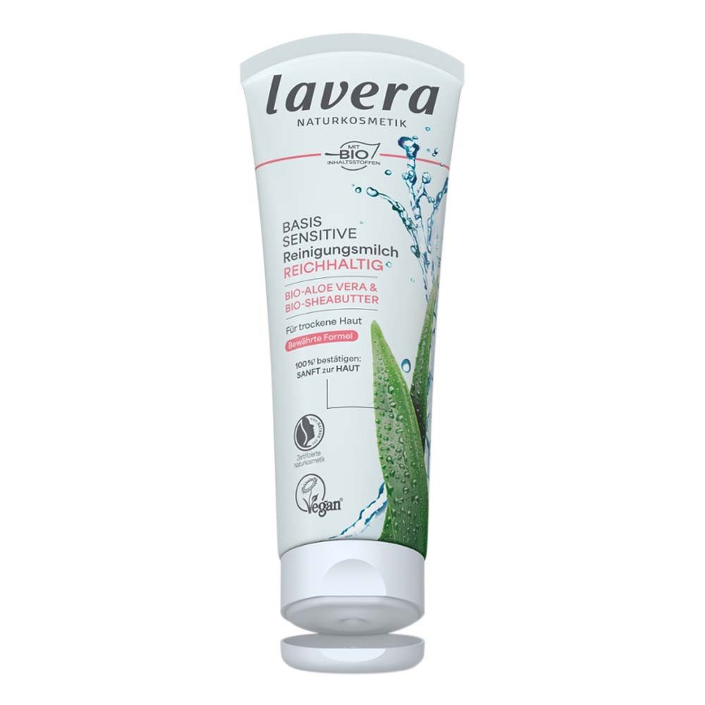lavera Gesichtsreinigungsgel Basis Sensitiv - Reinigungsmilch 125ml