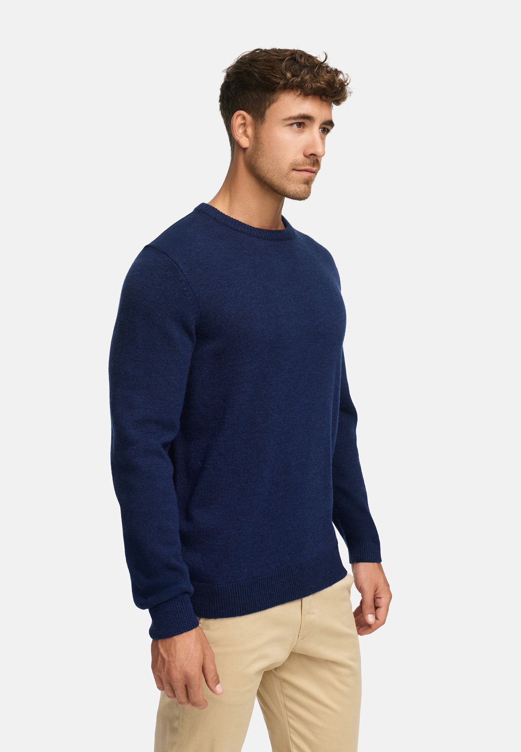 Indicode Strickpullover Herren INMargous o-neck Pullover Herrenpullover Herrenpullover mit Rundhalsausschnitt