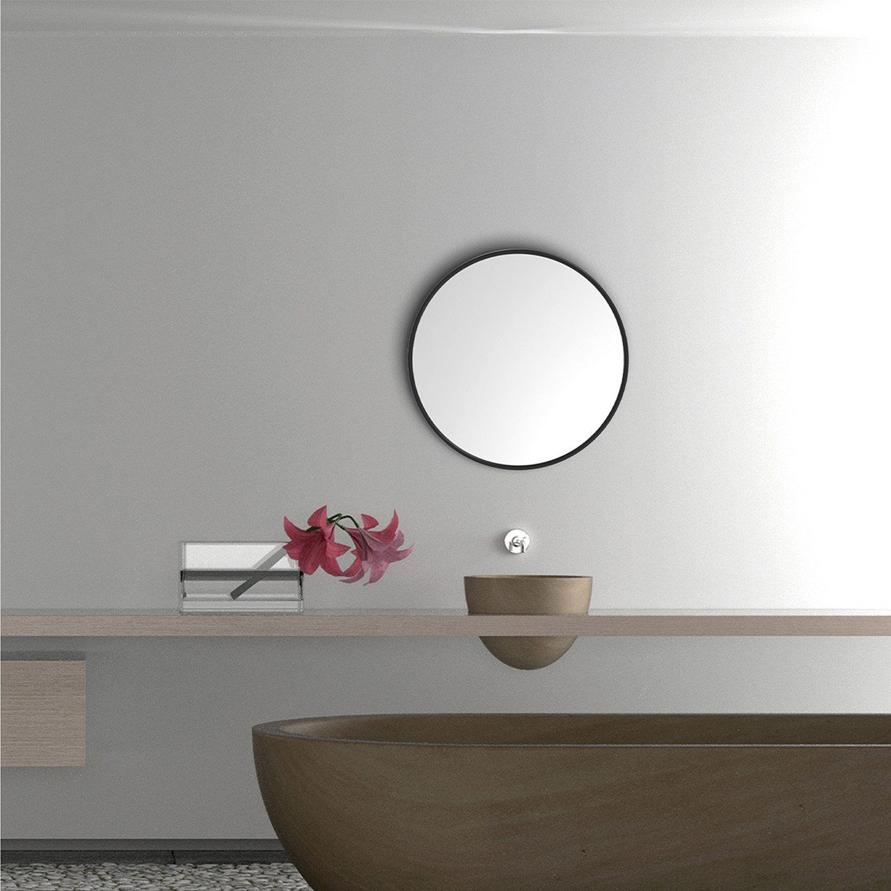 ArtUniverse Wandspiegel Rund II Gerahmt 60 cm (1-St)