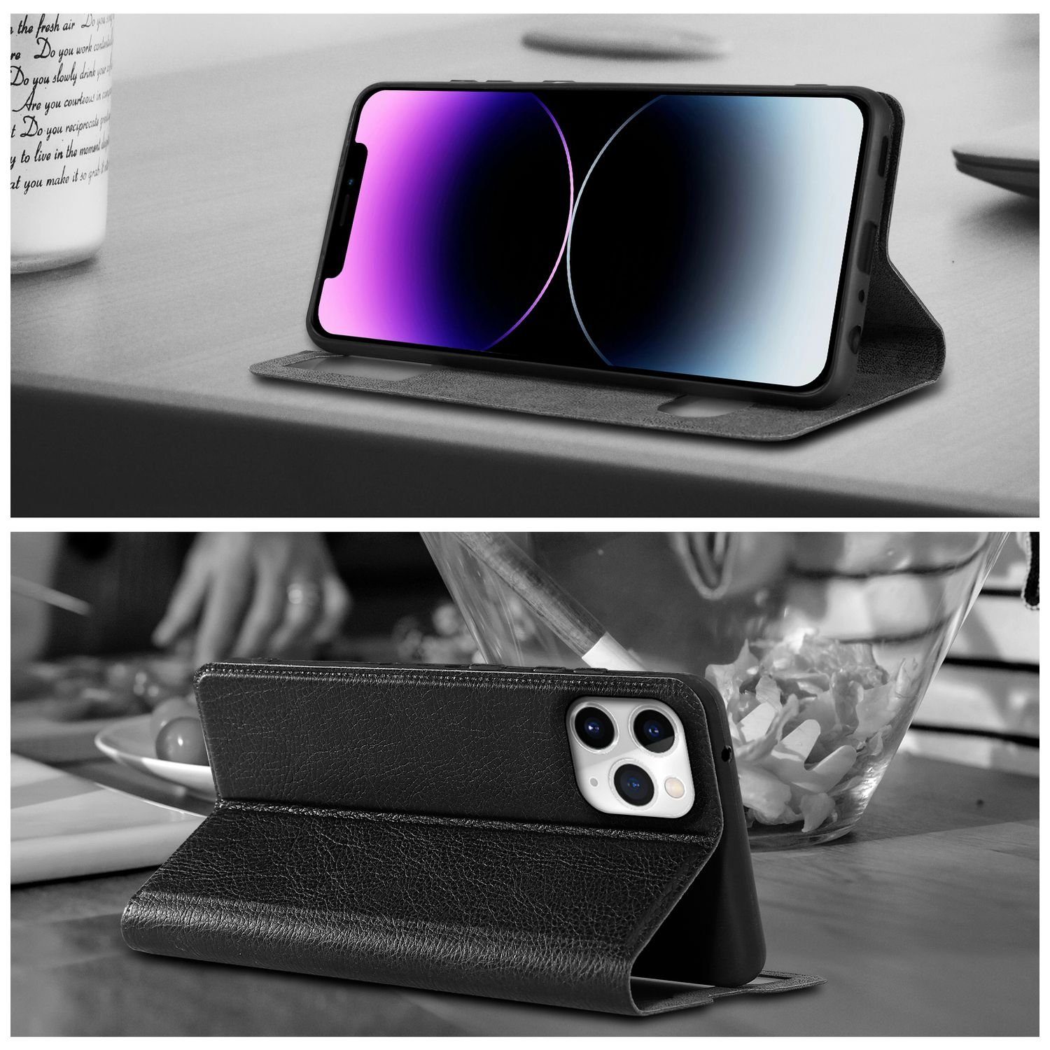 Cadorabo Handyhülle für Apple iPhone 11 PRO MAX Hülle Apple iPhone 11 PRO MAX, Klappbare Handy Schutzhülle - Hülle - mit Standfunktion und Kartenfach