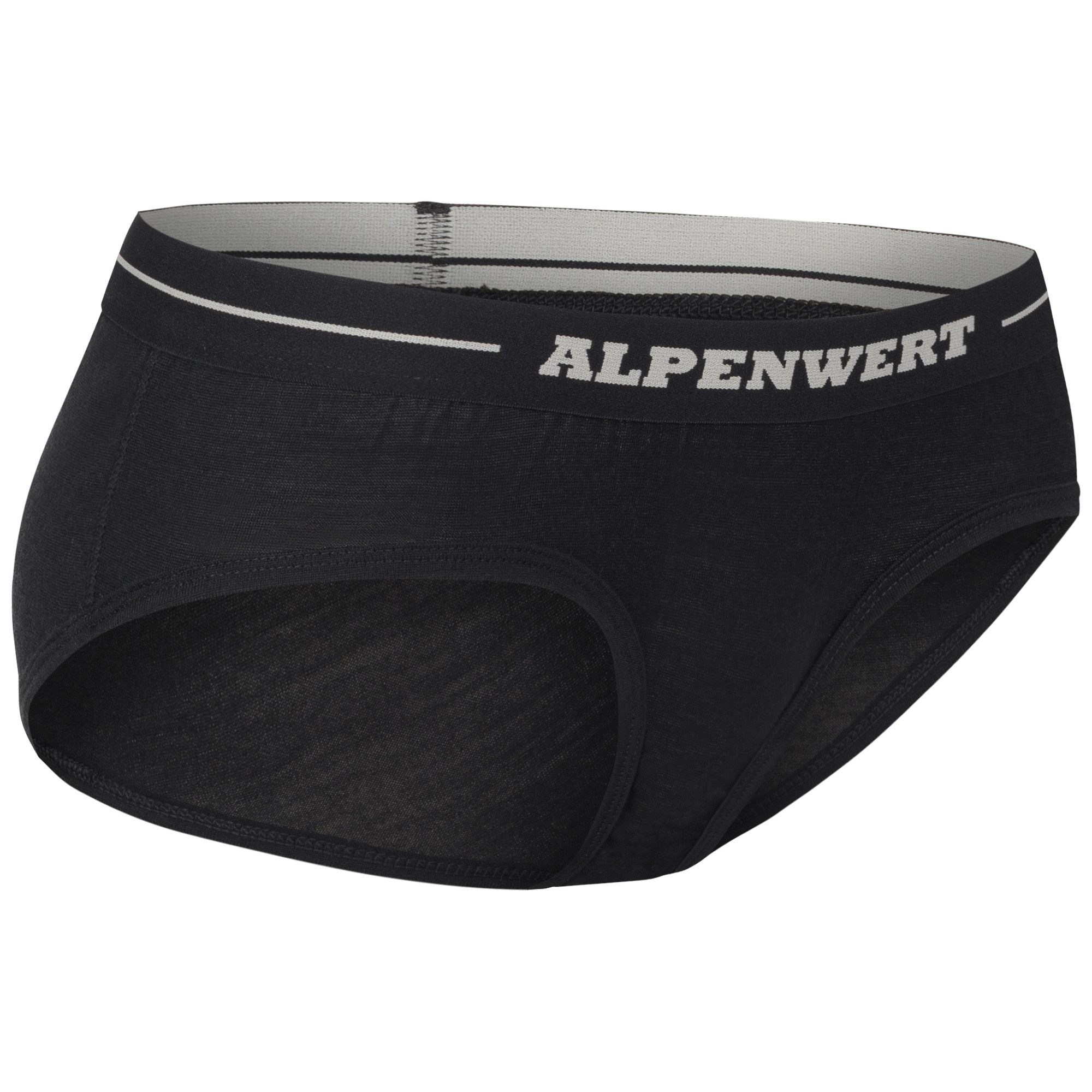 Alpenwert Slip Damen aus 100% Merinowolle – atmungsaktiv & komfortabel (Packung) Antibakteriell, Anti-Schweiß-Geruch, kein einschneiden