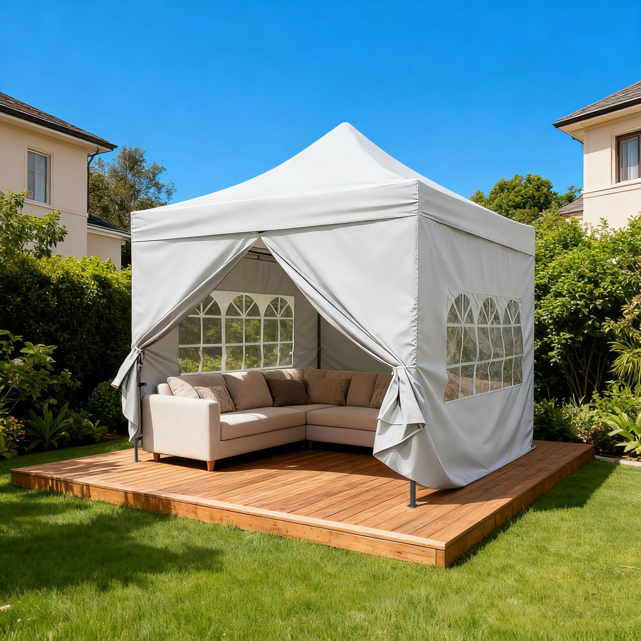 KONIFERA Faltpavillon Premium Partyzelt, mit 4 Seitenteilen, BxTxH: 300x300x330 cm