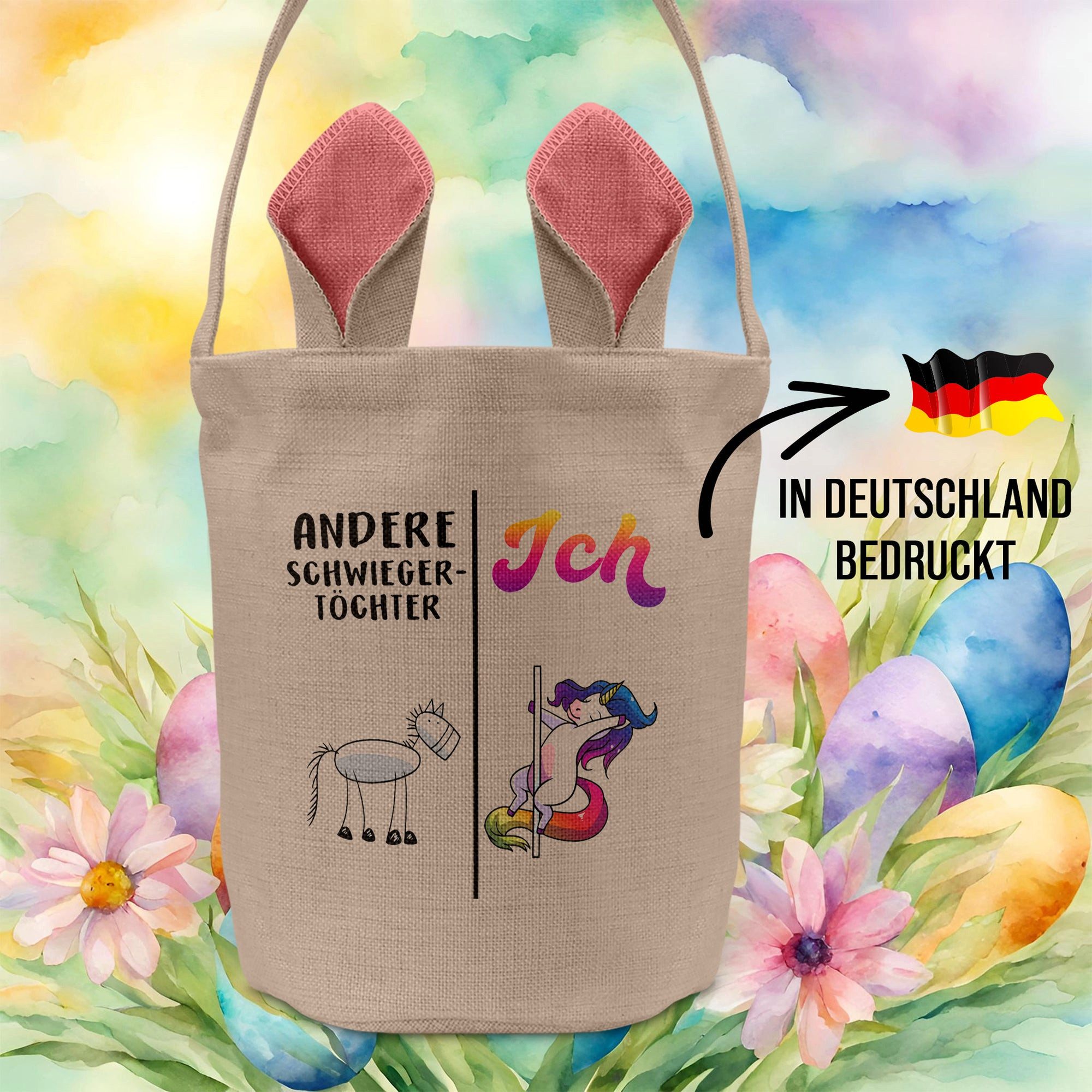22Feels Osternest Schwiegertochter Frauen Osterkorb Henkel Geschenk Pink Ostern Deko, In Deutschland Bedruckt