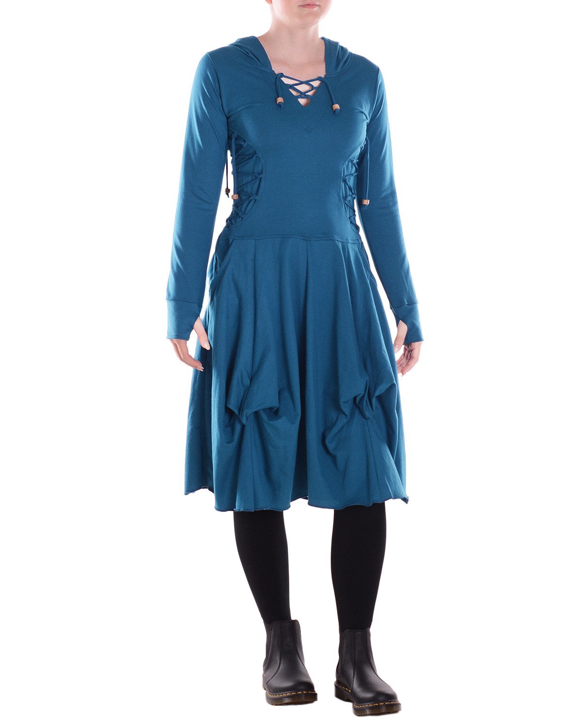 Vishes Jerseykleid Damen Baumwolle Casual asymmetrisch günstig online kaufen