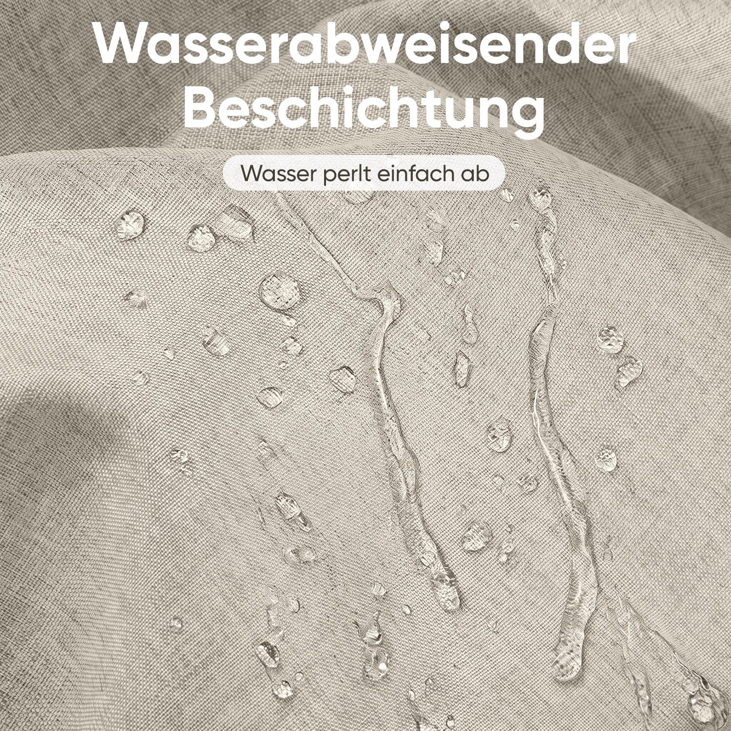 Sekey Duschvorhang Textil Duschvorhang Wannenvorhang Waschbar wasserabweisend mit Ringe Breite 90 cm (Packung, inkl. 8 Ringe), Badewannenvorh, 100% Polyester, L – Bild 4 von 5