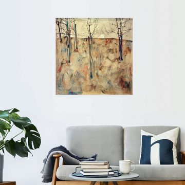 Posterlounge Wandfolie Egon Schiele, Kahle Bäume, Wohnzimmer Malerei