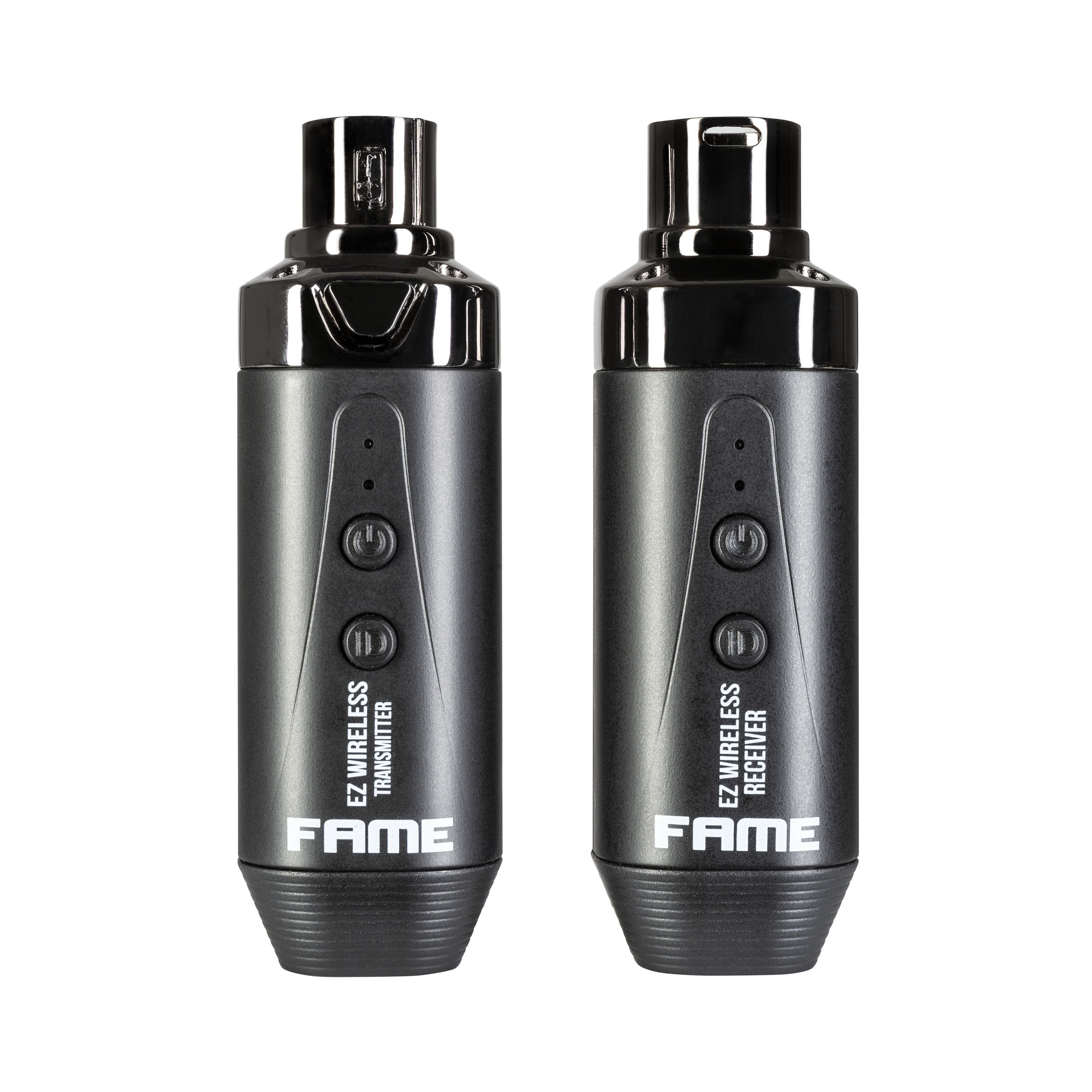 FAME Mikrofon (Audio EZ Wireless XLR Sender Set Vocal Funksystem Batteriebetrieb schaltbare Frequenzen), Audio EZ Wireless XLR Sender Set, Vocal Funksystem, Batteriebetrieb