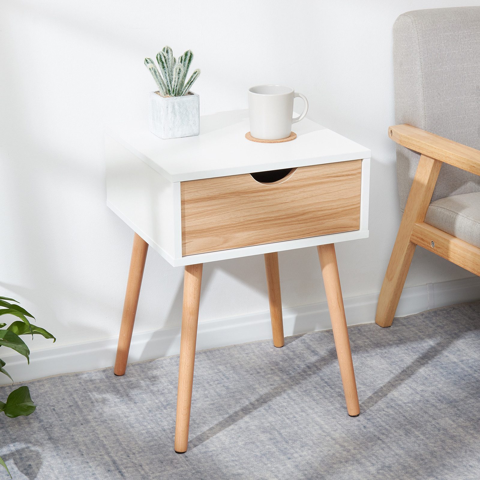 Mondeer Nachttisch Kommode, Beistellschrank mit Schubladen-Design, günstig online kaufen