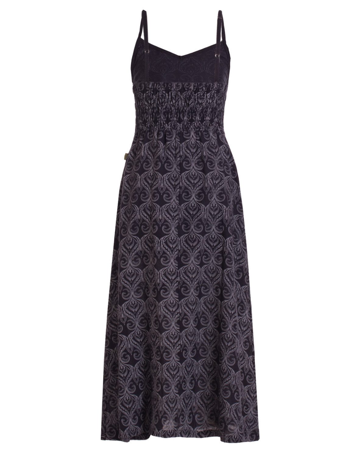 Vishes Sommerkleid Langes Kleid Baumwolle Ornament Print Spaghettiträger Alternative Mode, Boho, Hippie, Ethno, Festival – Bild 2 von 4