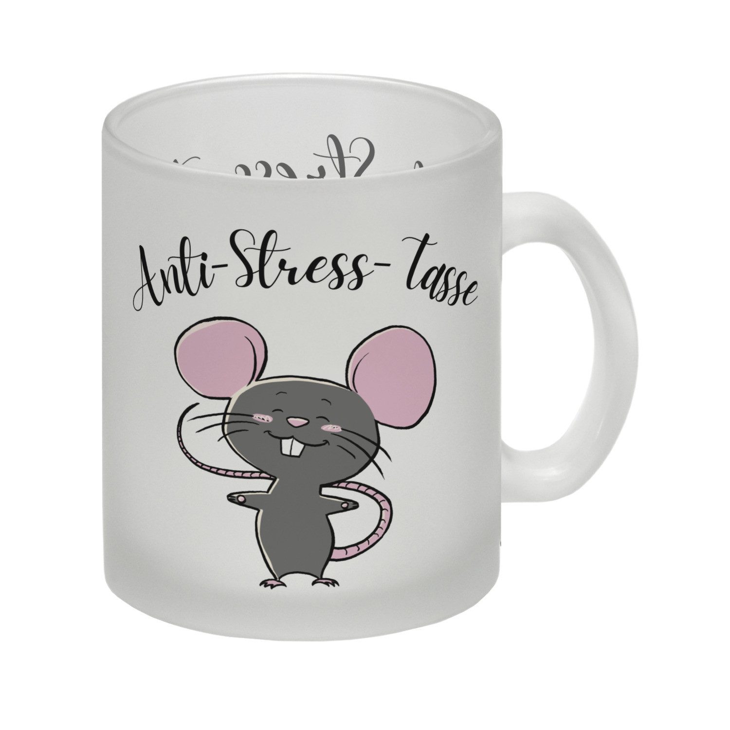 speecheese Tasse Anti-Stress Maus Glas Tasse mit Spruch